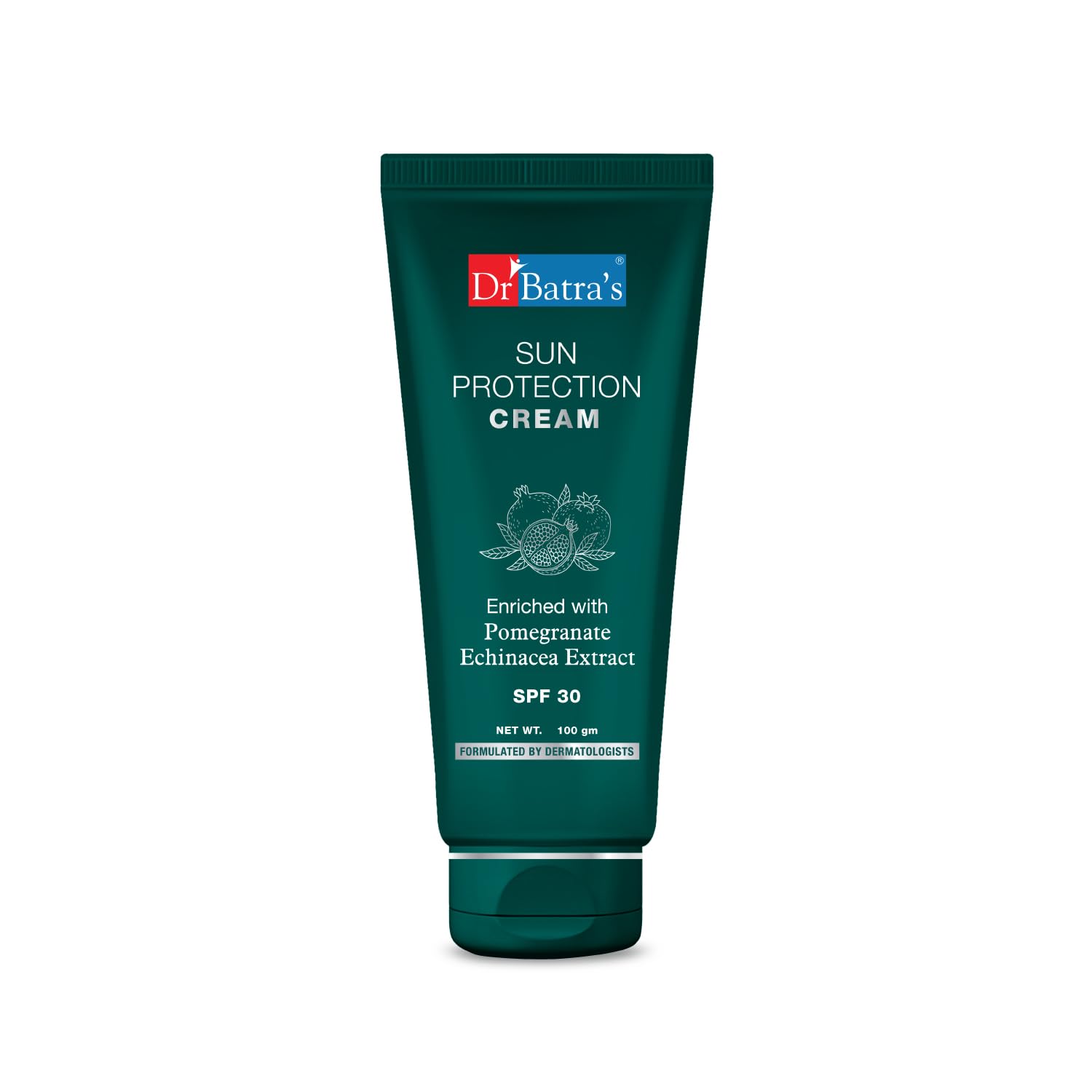 Dr. Batra's SPF 30 Sun Protection Cream for All Skin Types - 100g | Enriched with Echinacea | Anti-Aging & UV Protection | Suitable for Indian Climate | Daily Moisturizer for Women | Perfect for Outdoor Activities, Beach Days & Sun Exposure