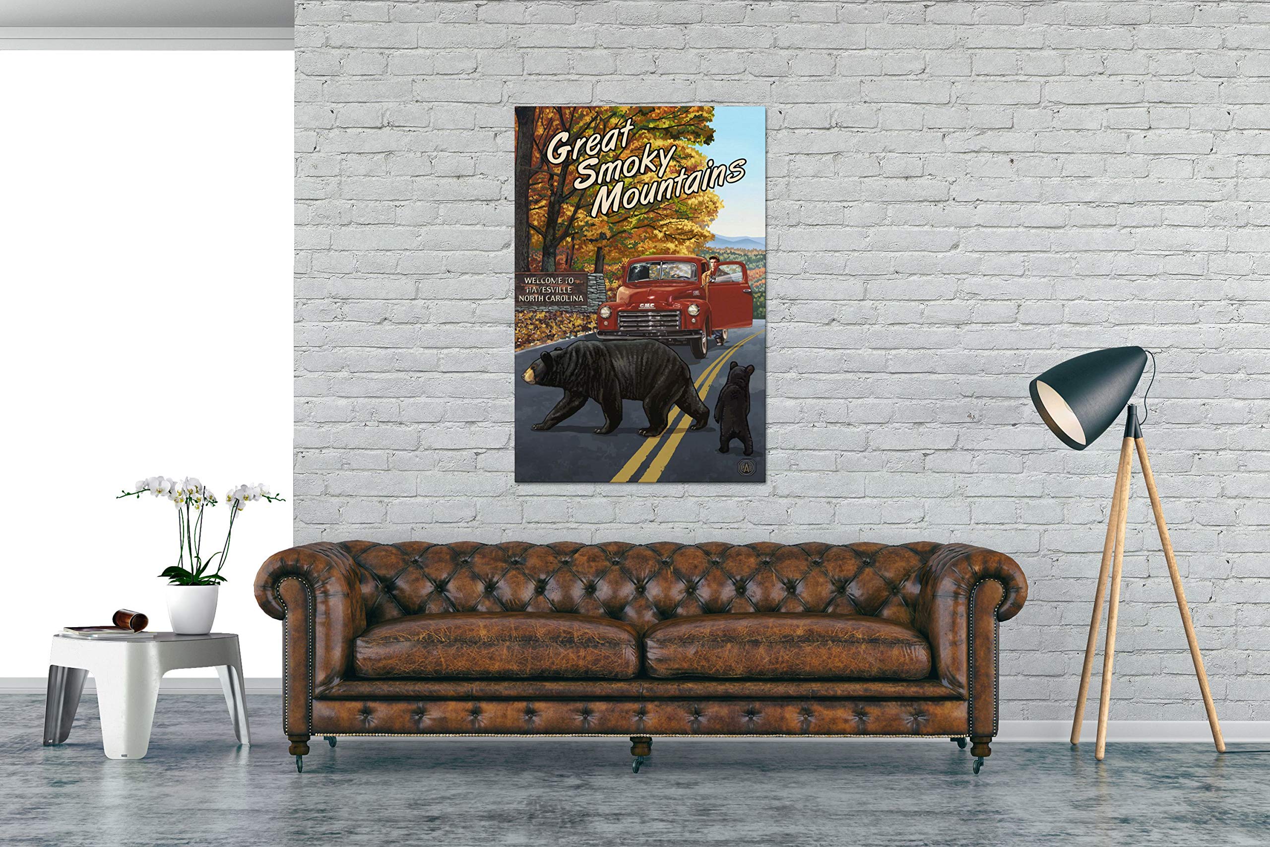 Hayesville North Carolina Truck with Sign Giclee Archival Canvas Print Wall Art - 30