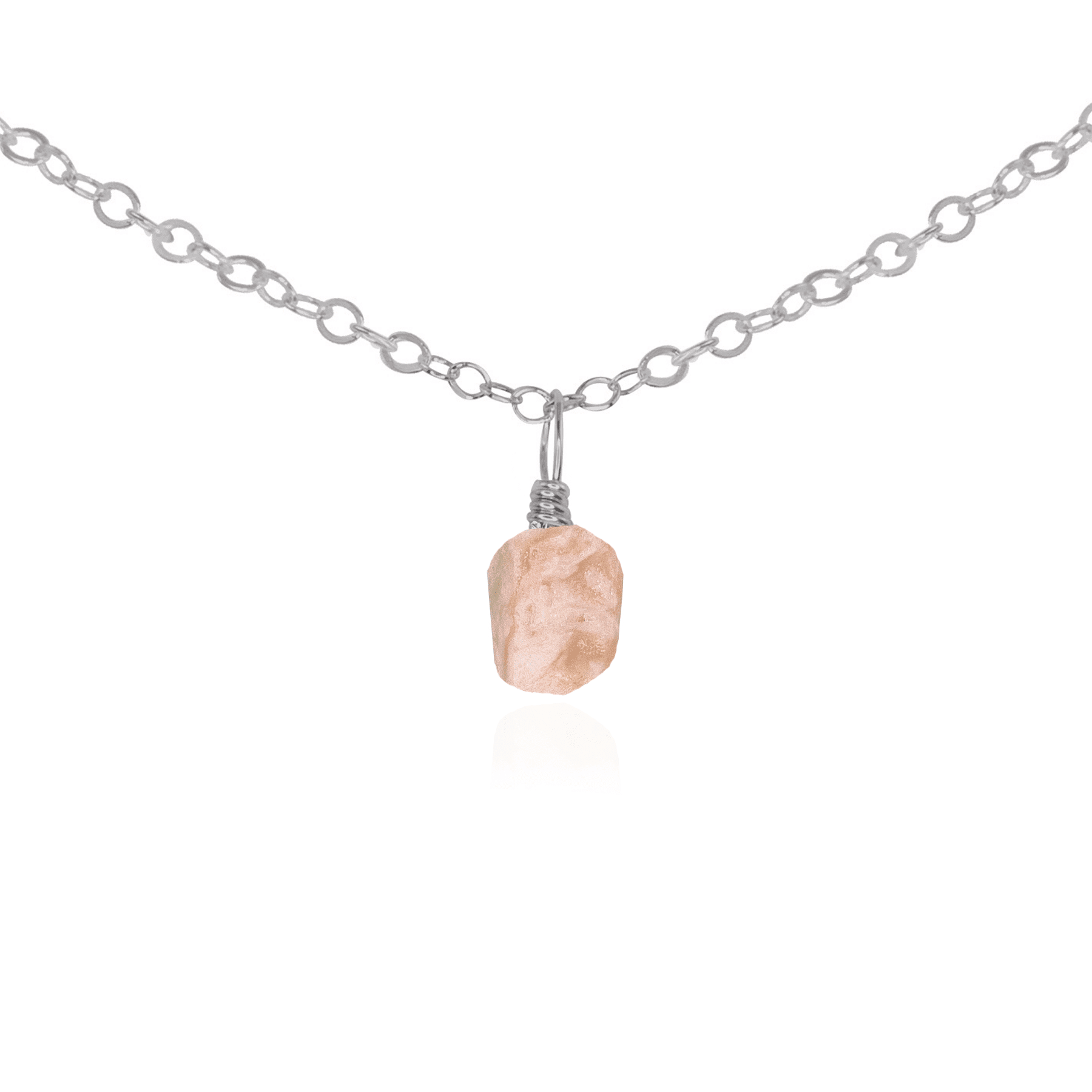 Natural Pink Peruvian Opal Gemstone Pendant Necklace - Dainty Choker for Women, Boho Jewelry Gift for Her, Perfect for Everyday Wear & Special Occasions