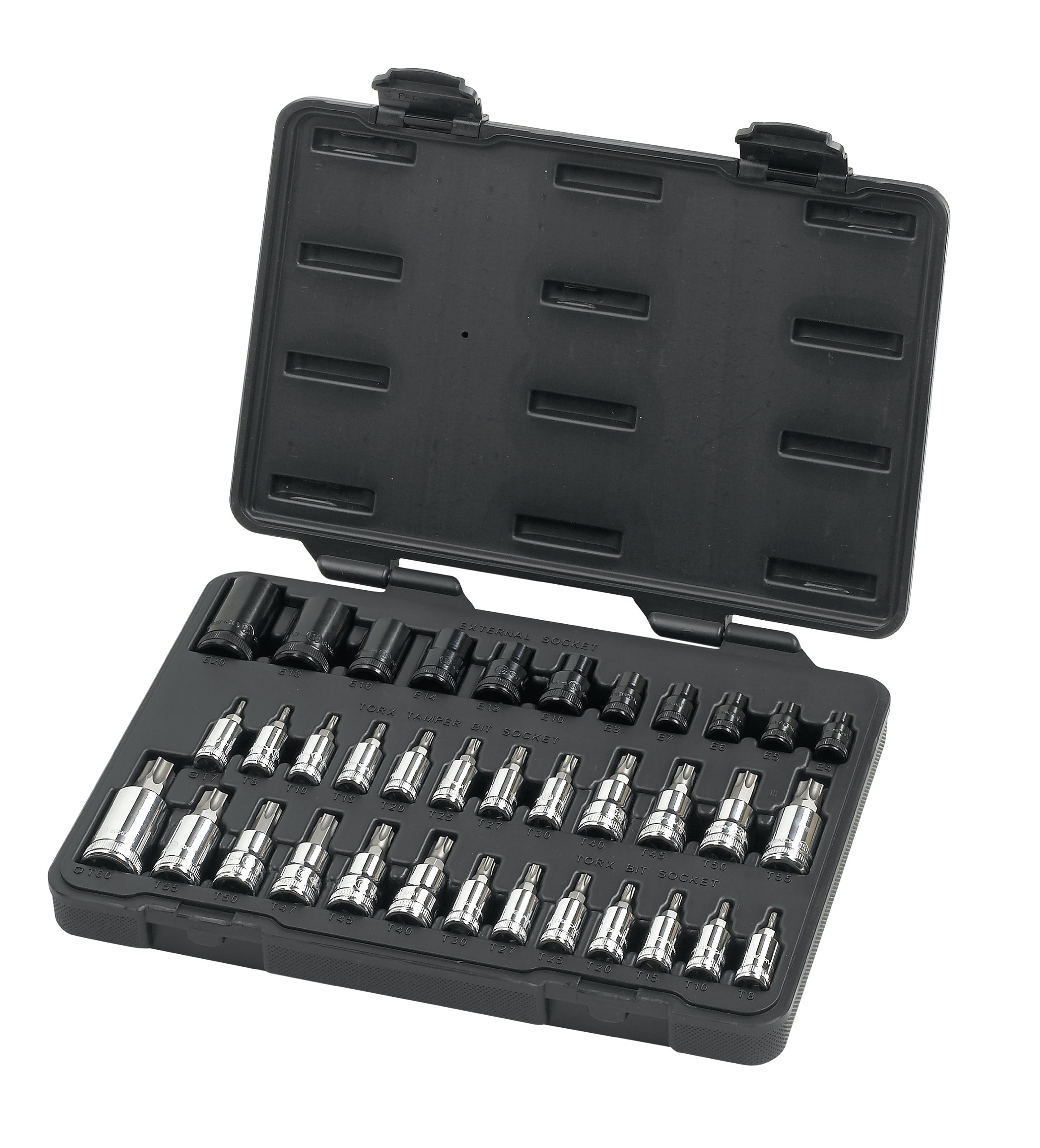 GEARWRENCH 80727 36-Piece Master Torx Bit Socket Set - Professional Torx Screwdriver Kit for Automotive, DIY & Home Repair (T5-T50)