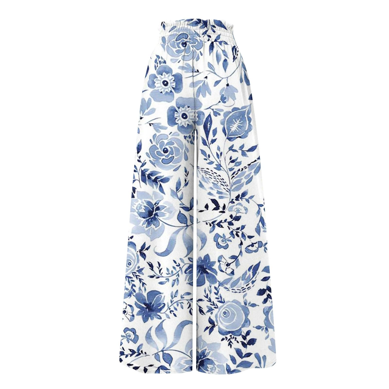 **Lightweight Wide Leg Women's Pants – Adjustable Waist Drawstring, Boho Flowy Palazzo Pants for Summer, Beach & Casual Wear with Pockets**    *(Perfect for Vacation, Yoga, Lounging & Everyday Comfort!)*