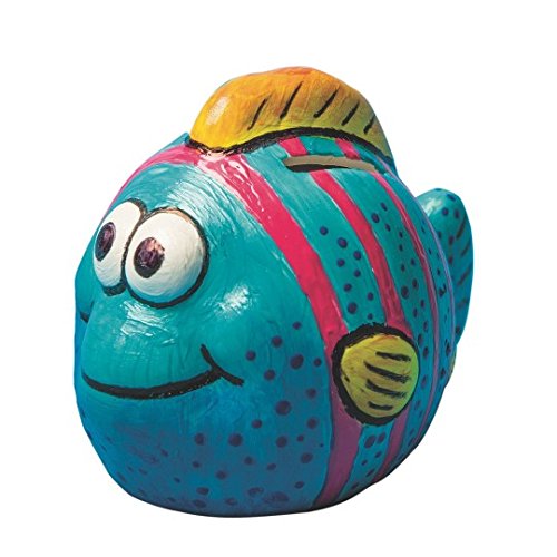 Ceramic Bisque Fish Banks - Hand-Painted Money Box for Kids & Collectors - Perfect for Piggy Bank Savings, Home Decor, and Unique Gift Ideas