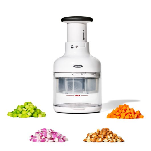 OXO Good Grips 3-Cup Vegetable Chopper - Easy Food Prep for Salsa, Salads & More - Perfect for Kitchen, Camping & Meal Prep