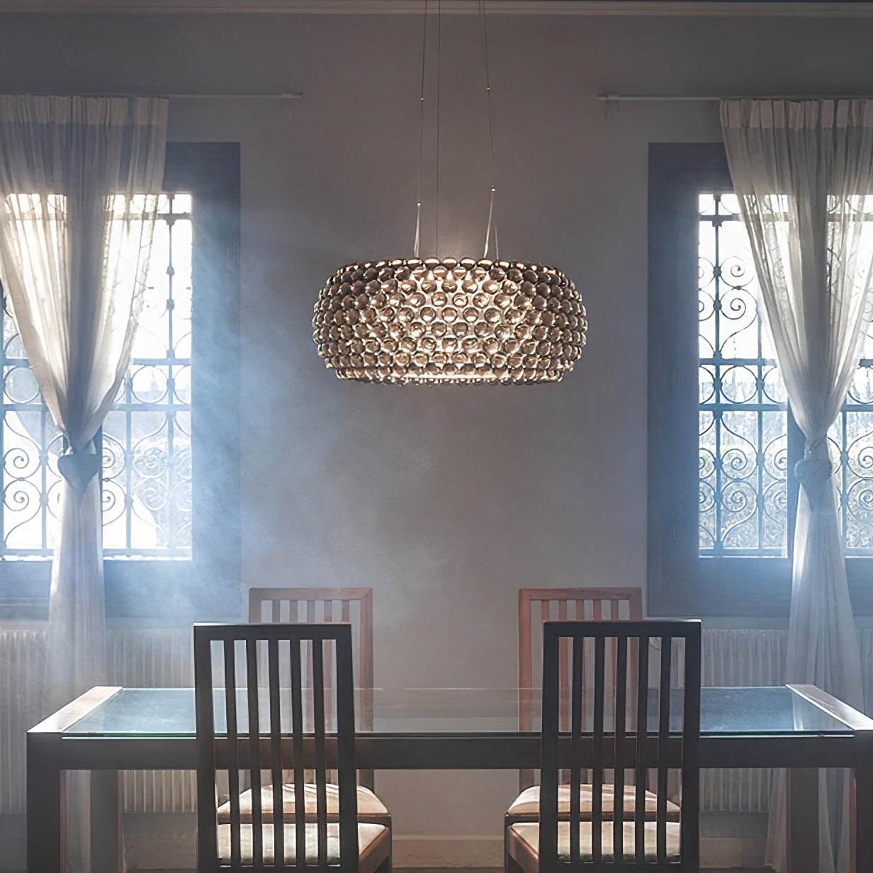 Elegant Caboche Pendant Light - Modern Glass Ceiling Lamp for Dining Room, Kitchen Island & Bedroom Decor