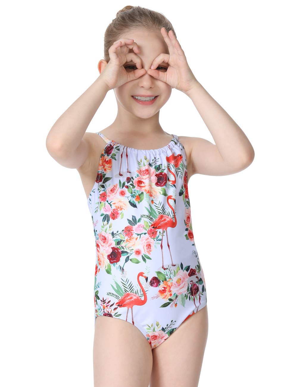 Cadocado Girls' One Piece Swimsuit for Ages 3-10 | Quick Dry Bathing Suit for Kids | Perfect for Swimming Lessons, Beach Vacations & Pool Parties