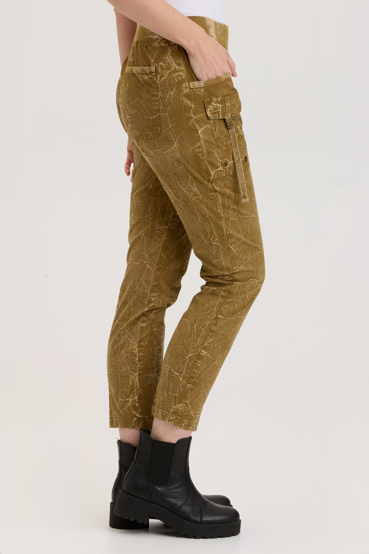 Joci High Waist Leggings for Women - Stone Wash Arrowhead Design, Comfortable Yoga Pants for Workout, Running & Casual Wear