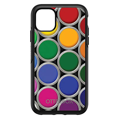 Rainbow Paint Cans On Black Case