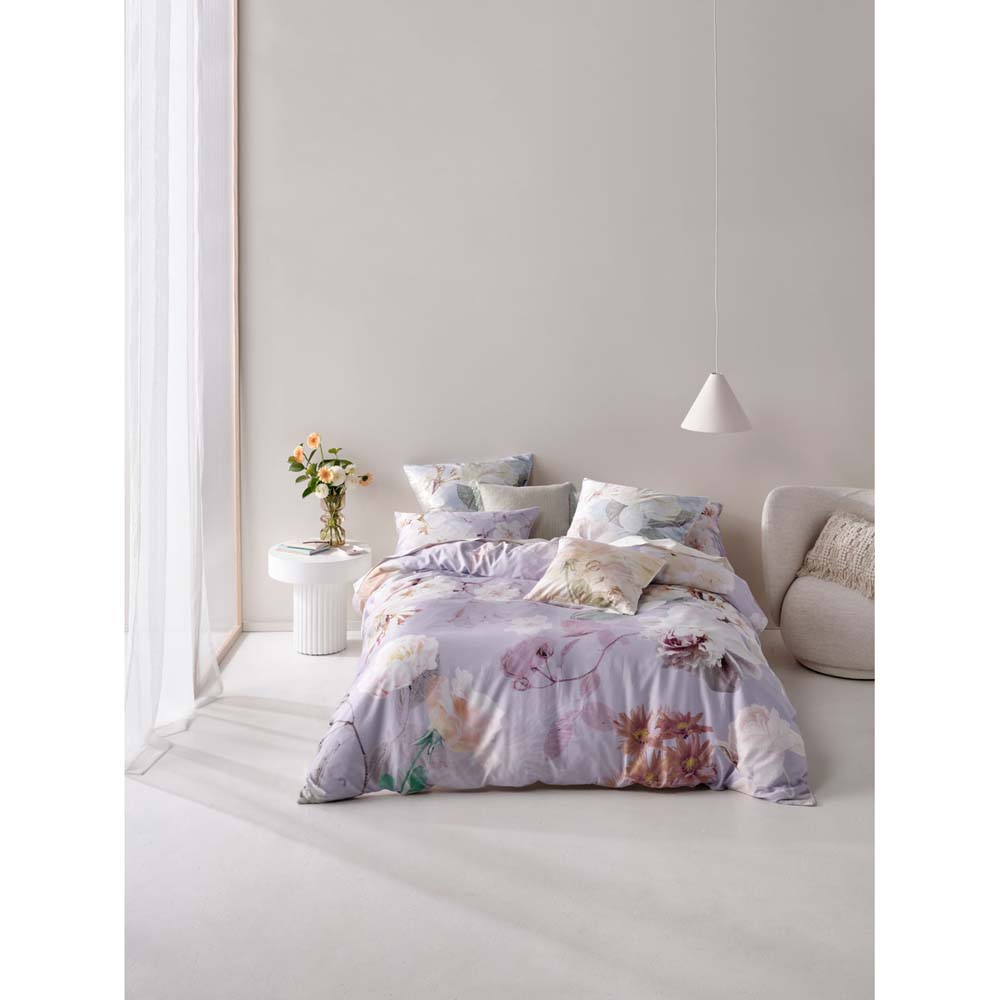 Annella Lilac Quilt Cover Set - Queen Size Luxury Bedding with Soft Microfiber, Breathable & Wrinkle-Free - Perfect for Master Bedroom, Guest Room & Cozy Home Decor