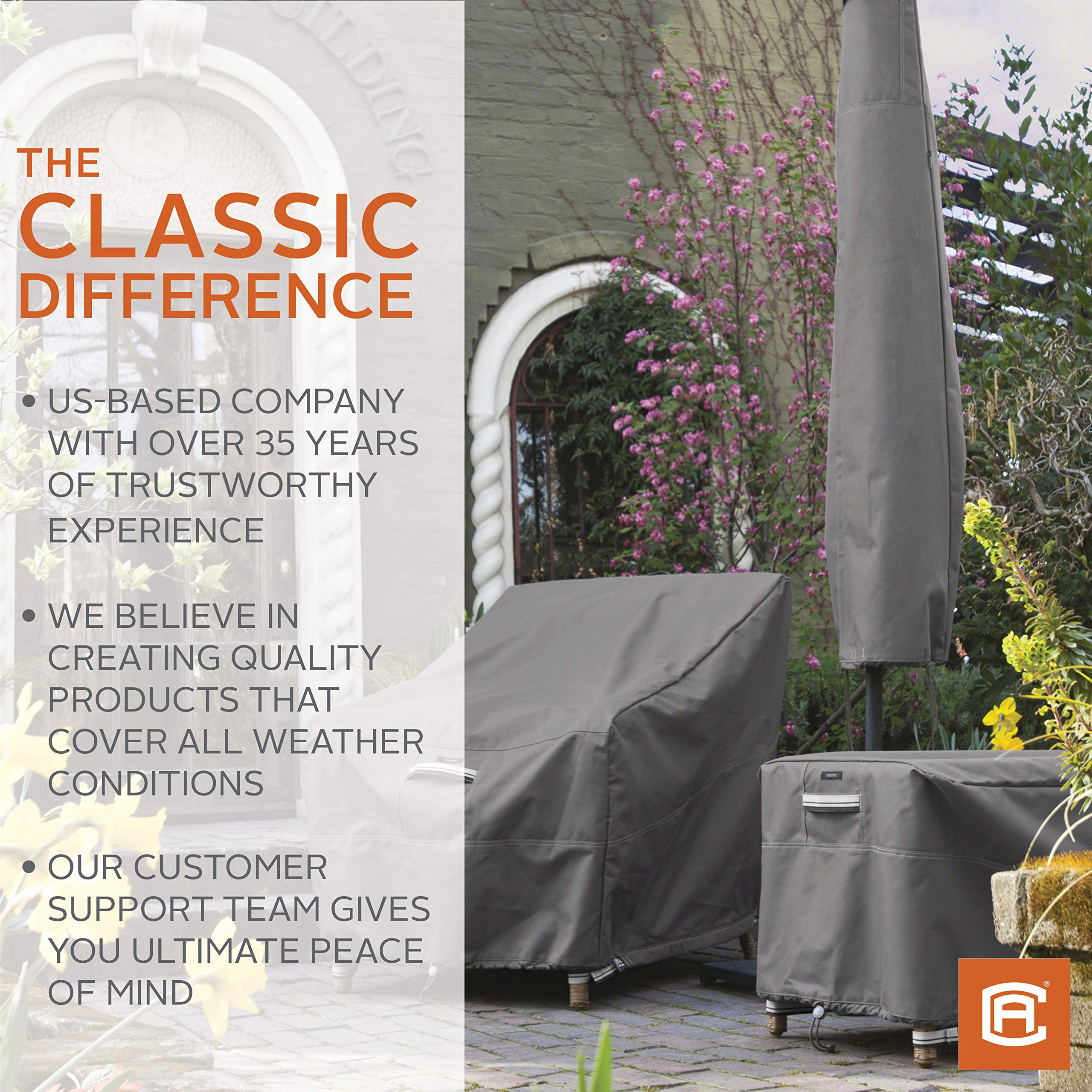 Classic Accessories Ravenna Waterproof Chaise Lounge Cover for Hampton Bay Spring Haven Wicker Patio Chairs, Durable Outdoor Furniture Protection for All Seasons, Perfect for Patio, Deck, and Garden Use