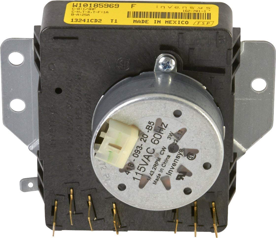Whirlpool W10185969 AP6016534 PS11749824 Compatible Dryer Timer Control Replacement Part - Perfect for Laundry Room Appliance Repair & Maintenance