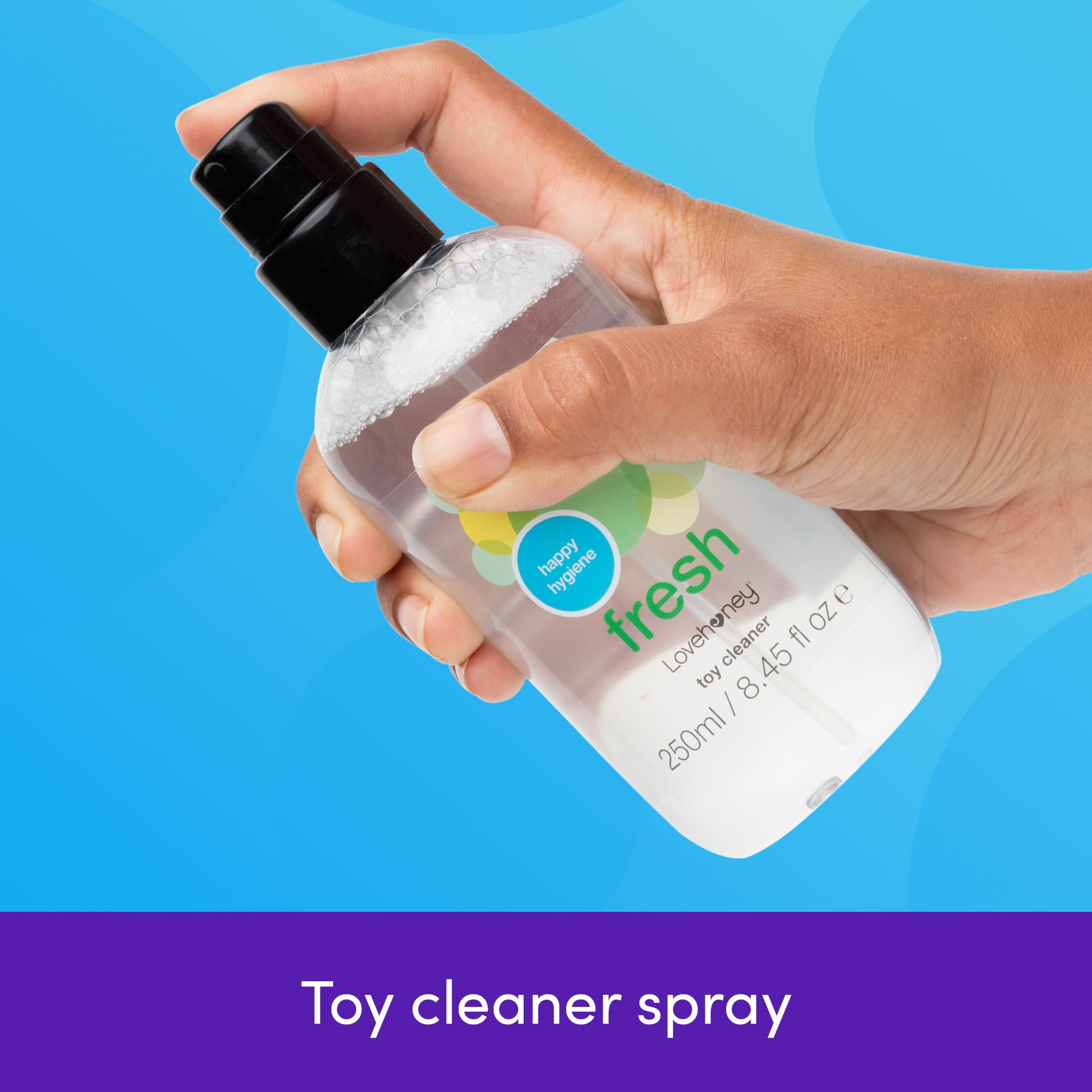 Lovehoney Fresh Intimate Wipes & Water-Based Lubricant 8.5 fl oz with Sex Toy Cleaner Spray - Couples Adult Toy Care Kit for Sensual Play, Travel & Discreet Hygiene