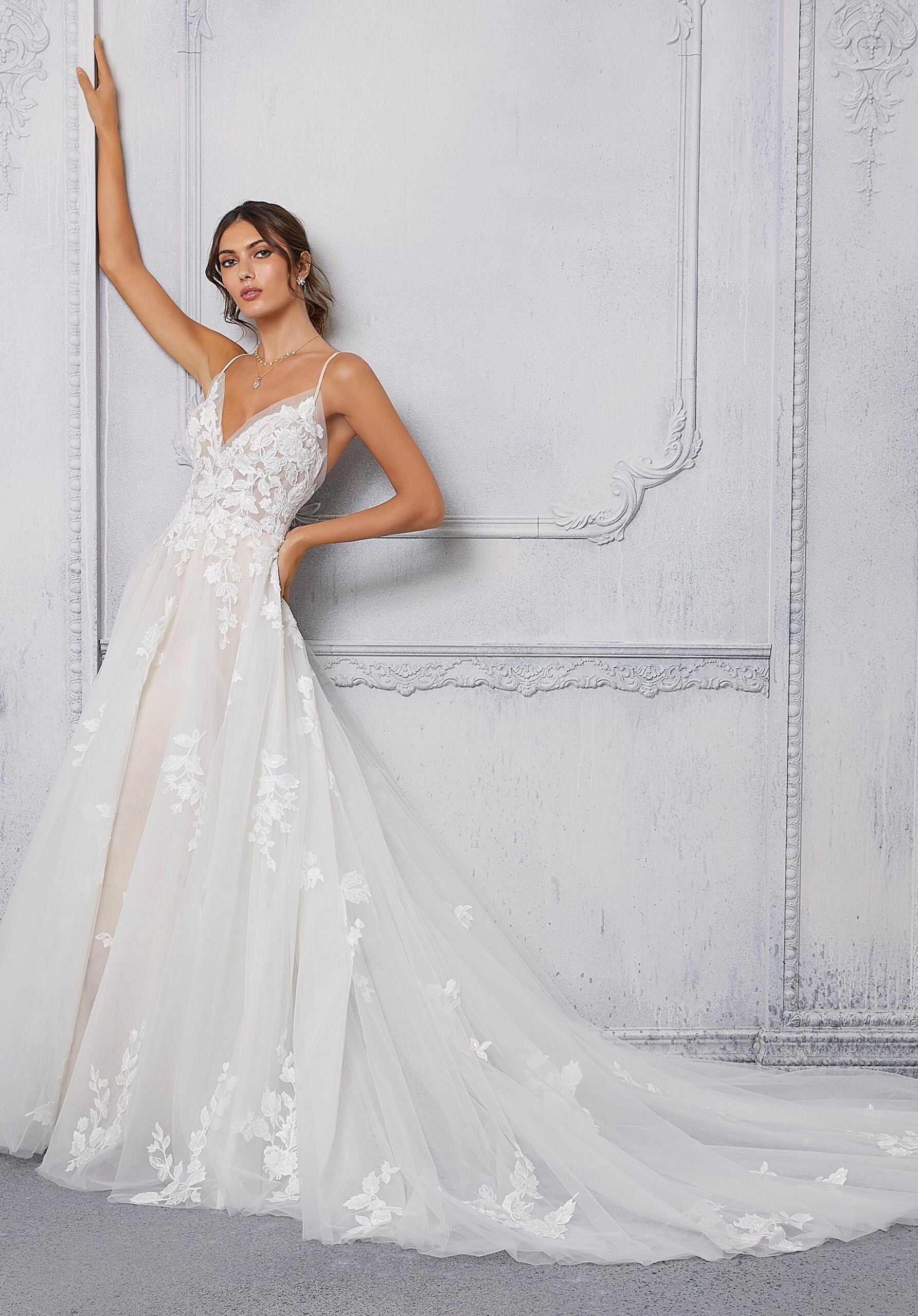 Morilee Carita 5925 Wedding Dress - Elegant A-Line Lace Gown for Brides | Perfect for Church Ceremonies, Beach Weddings & Formal Receptions
