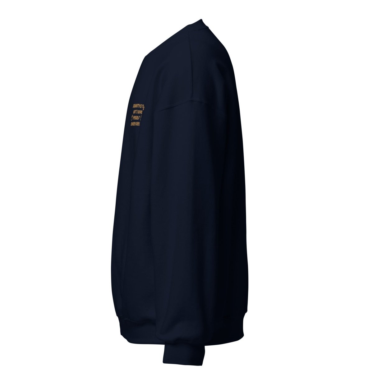 Sobriety Sweatshirt for Daily Reminder - Embroidered Motivational Gift for Recovery & Sobriety Journey - Perfect for AA Meetings, Sober Living & Addiction Recovery Support