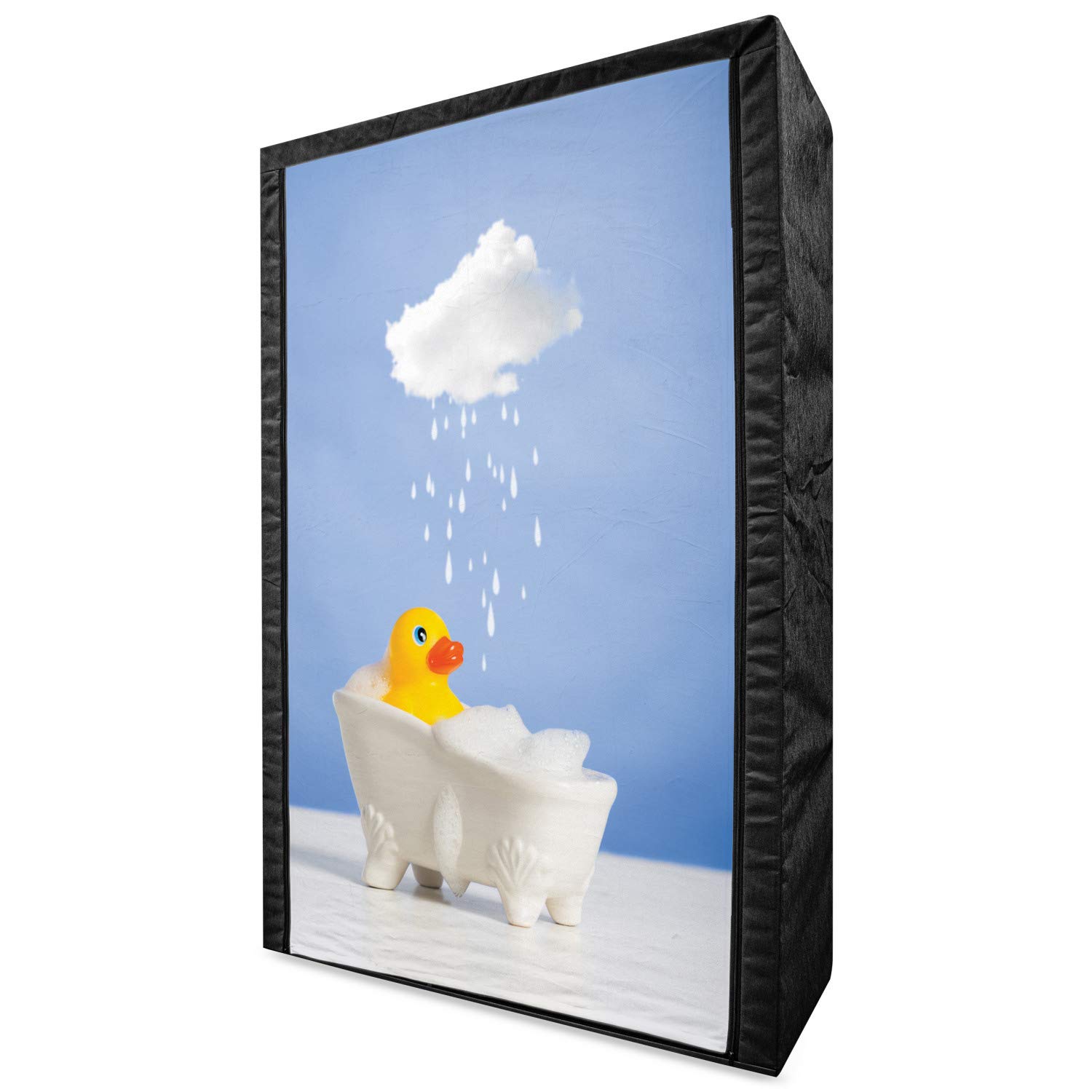 Ambesonne Portable Fabric Wardrobe with Rubber Duck Design - 42.5