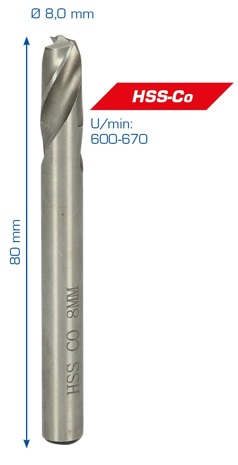 BRILLIANT TOOLS BT516002 Countersink Bit - Professional Metal & Woodworking Drill Bit for DIY Projects