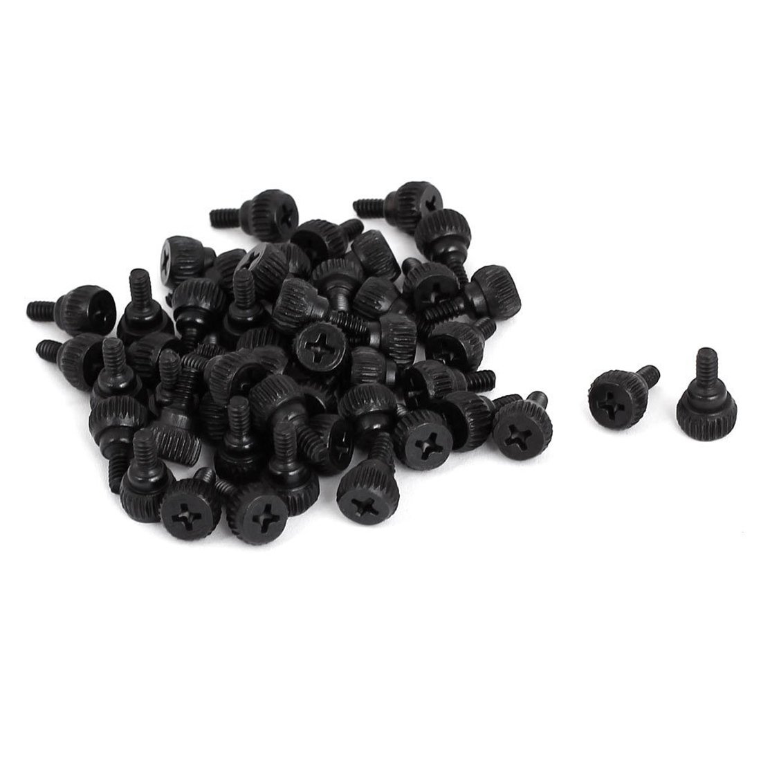 Black M3.5 Thumb Screws 50pcs - PC Computer Case Screws for Easy Assembly