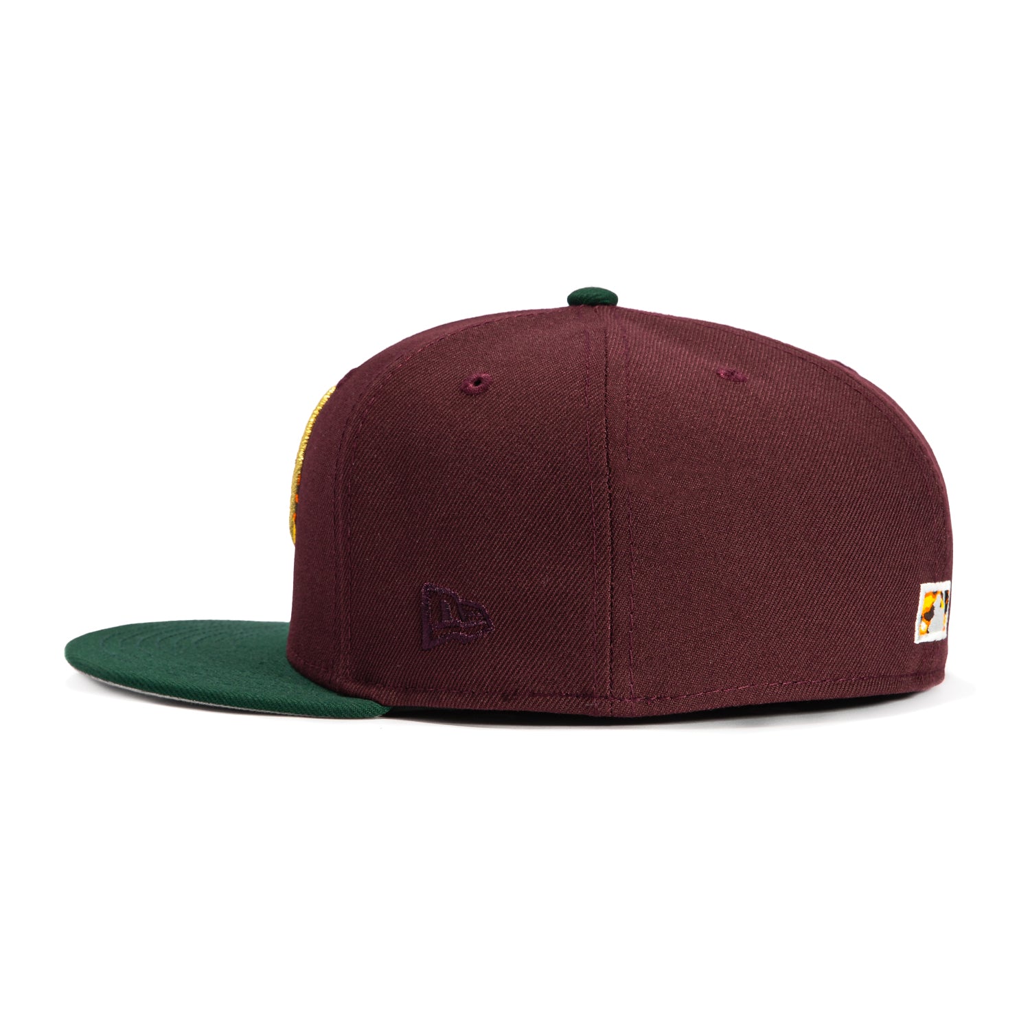 New Era 59Fifty MLB Arizona Diamondbacks Inaugural Patch Tortoise Shell Snapback Hat - Maroon & Green | Official Licensed Baseball Cap for Fans, Streetwear & Sports Enthusiasts