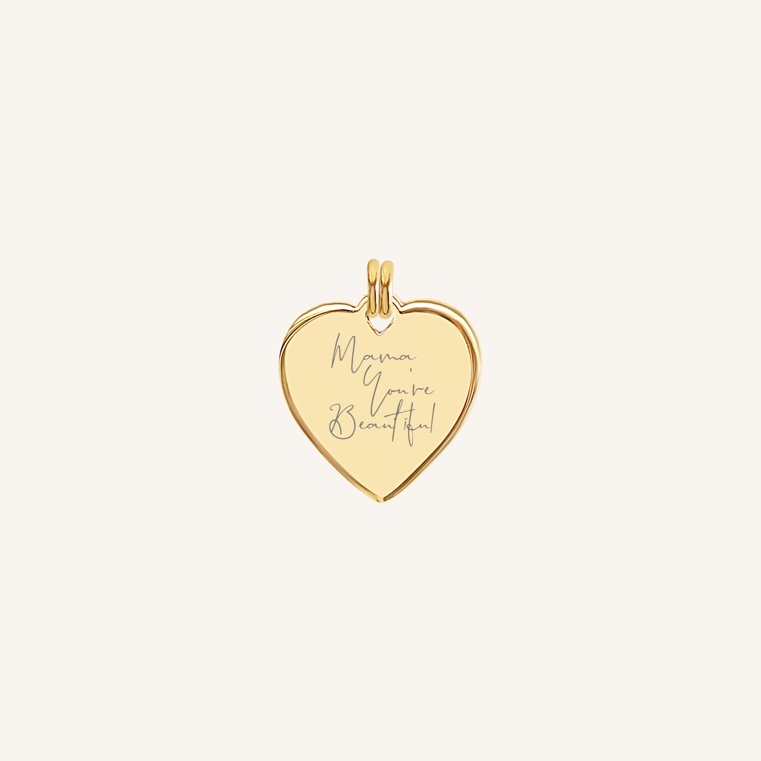 Etch Behold Heart Charm Necklace - Jessica Urlichs Inspired Jewelry for Women - Perfect for Valentine's Day Gifts, Anniversary Presents & Romantic Occasions