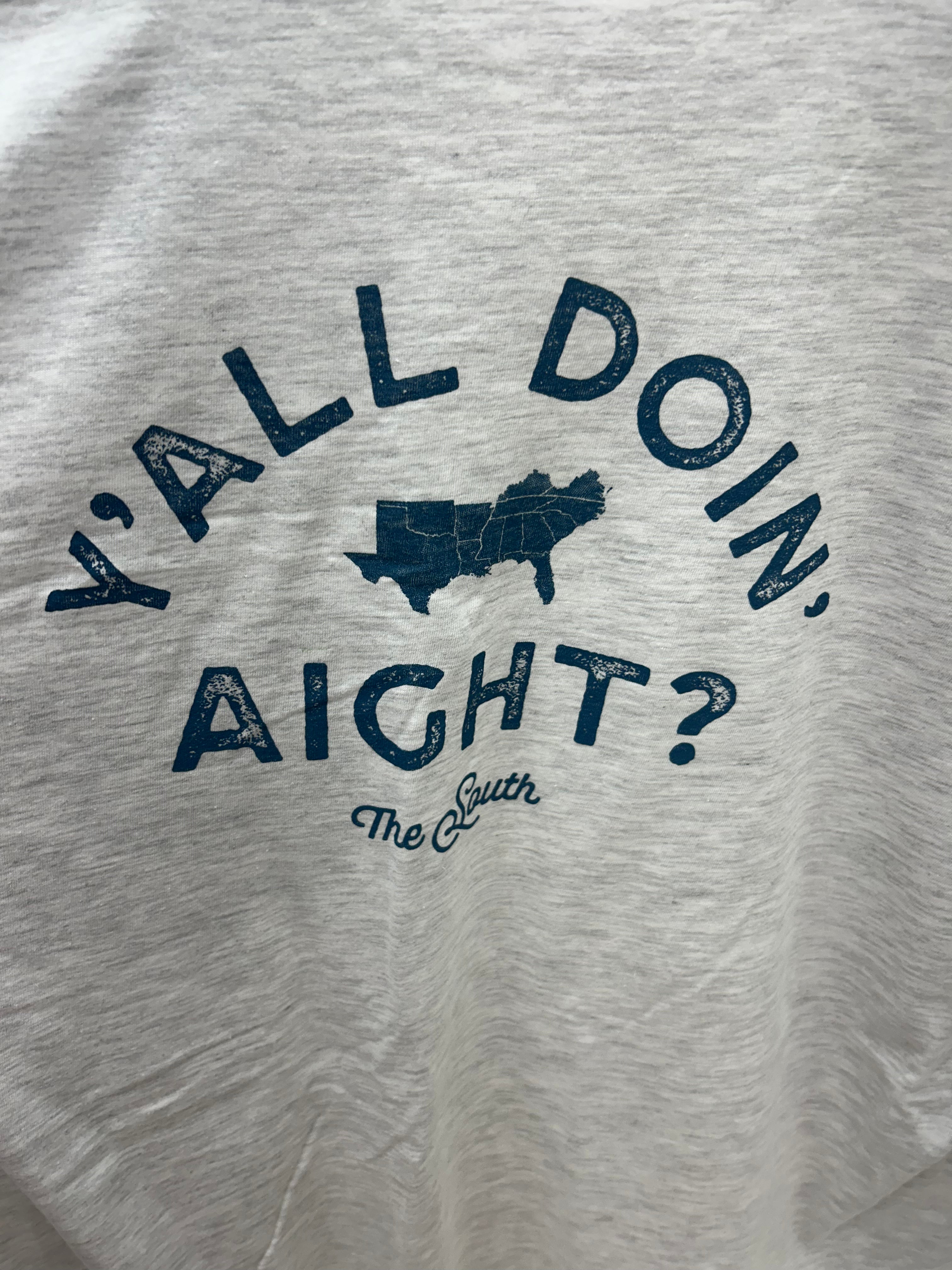 American Co Y'all Doin' Alright Long Sleeve T-Shirt - Comfortable Cotton Casual Shirt for Men & Women - Perfect for Everyday Wear, Outdoors, and Relaxing