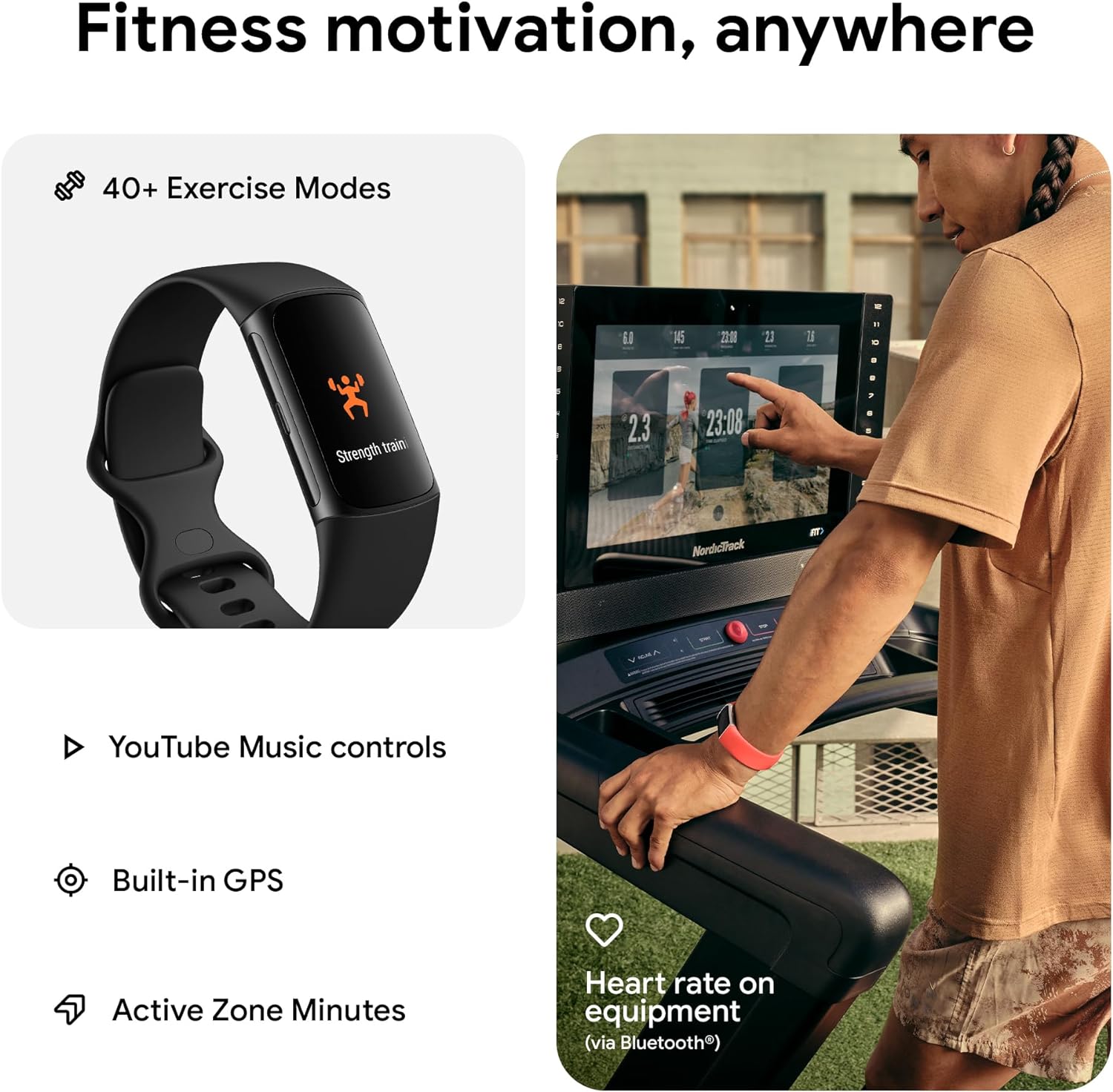 Fitbit Charge 6 Advanced Fitness Tracker with Built-In GPS, Heart Rate Monitor, Sleep Tracking & Fitbit Pay - Certified Renewed Like New (Black) | Perfect for Running, Swimming & Daily Activity Tracking