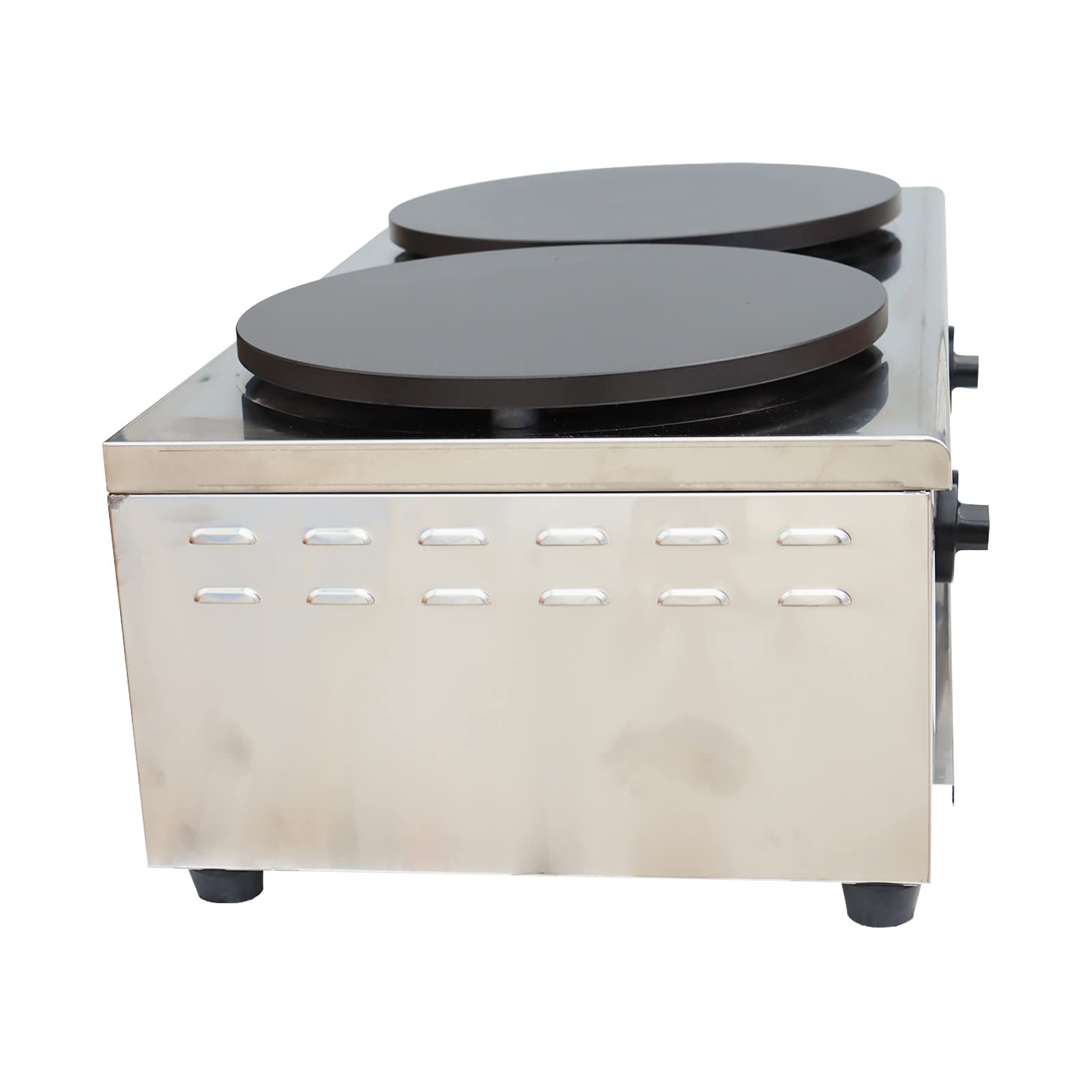 Commercial Crepes Maker - Double Head Pancake Machine with LP Gas for Restaurants, Cafes & Catering - Perfect for Making Crepes, Pancakes & Fruit Desserts