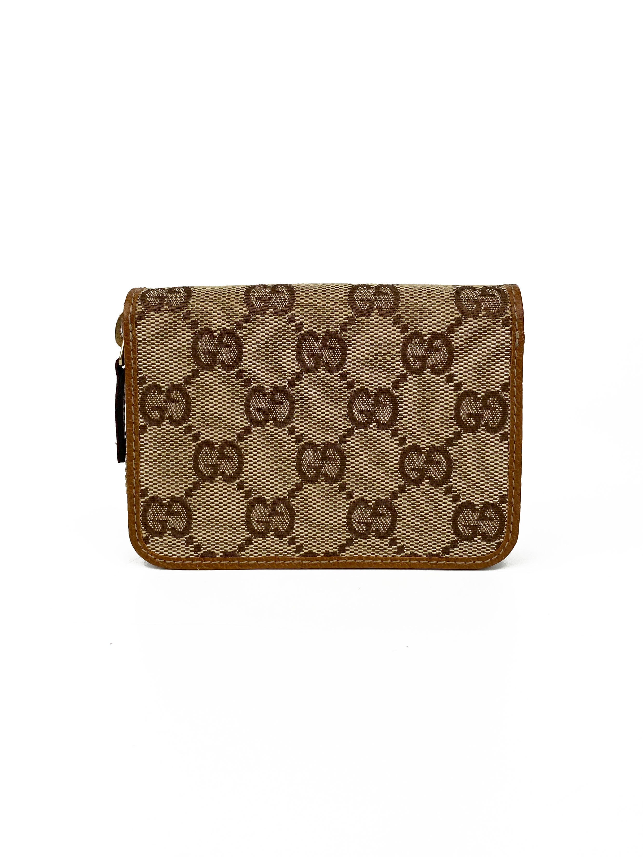 Gucci Monogram Zipped Cardholder Wallet for Women & Men - Slim RFID Blocking Credit Card Holder with Zip Pocket - Perfect for Travel, Business & Everyday Use