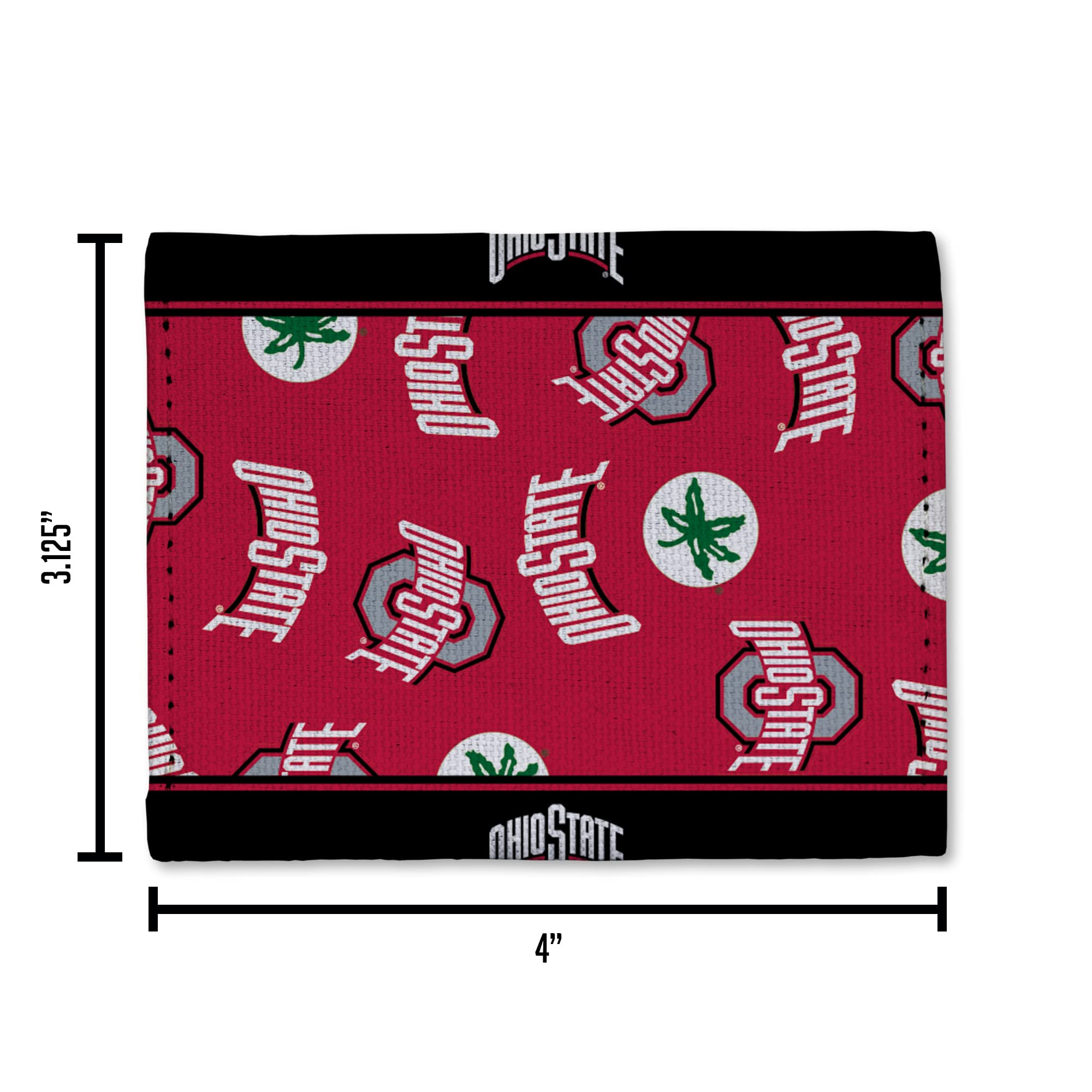 Rico Industries NCAA Canvas Trifold Wallet - Durable College Sports Accessory for Men | Perfect for Game Day, Campus Life & Everyday Use