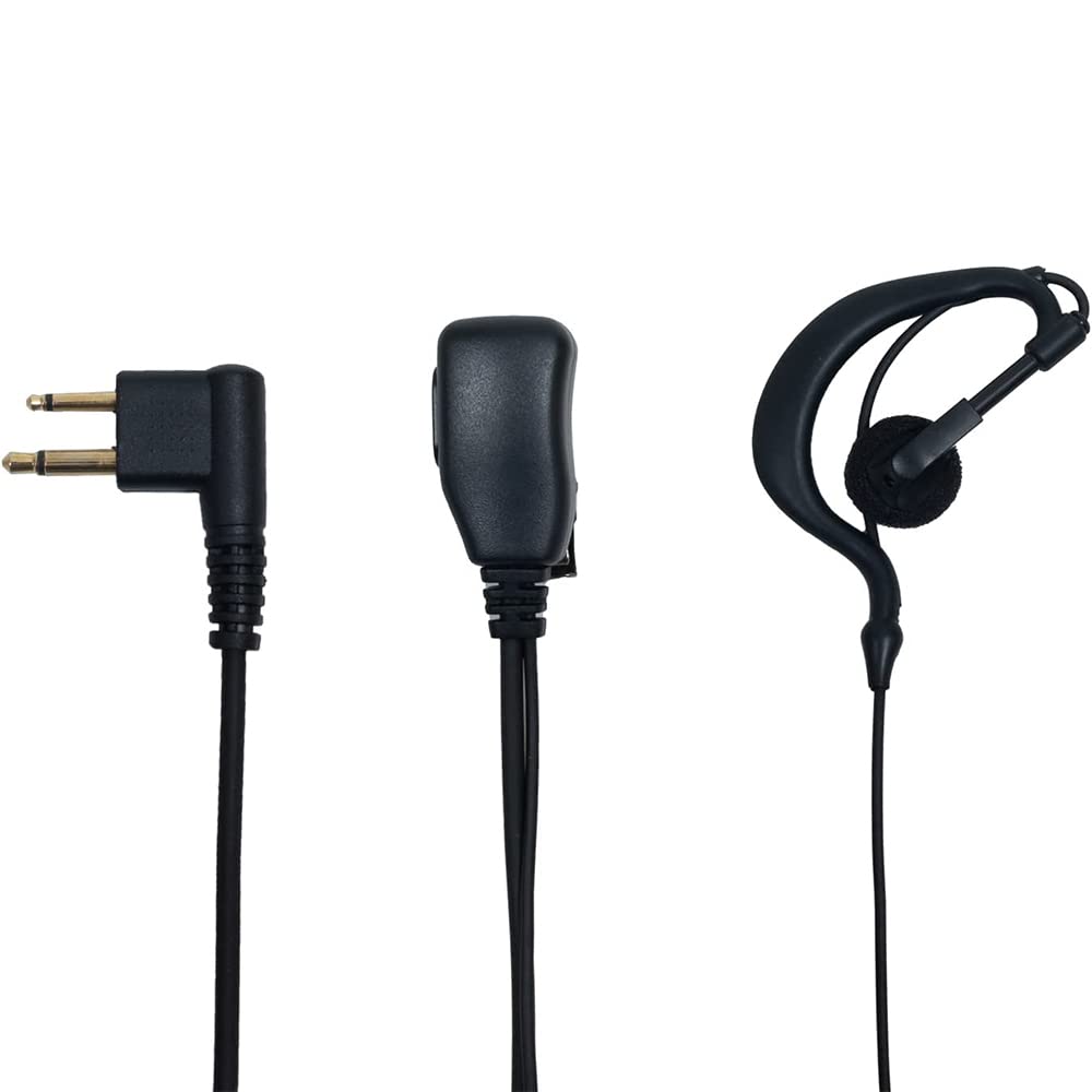 BVMAG G-Shape Walkie Talkie Headset with PTT Mic - 10 Pack | Compatible with Motorola CP200, CP200D, CLS1410, CS1110, CP185, RDM2070D Two-Way Radios | Secure Fit for Security Guards, Event Staff & Warehouse Workers