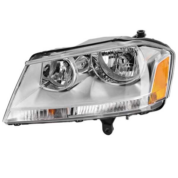 2008-2014 Dodge Avenger SXT SE Driver Side Headlight Assembly with Bulb - Replacement Left Front Headlamp for Improved Night Visibility & Safety Driving