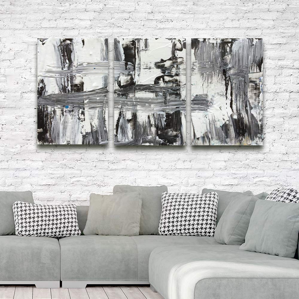 Abstract Oil Painting 3-Panel Canvas Wall Art - 24