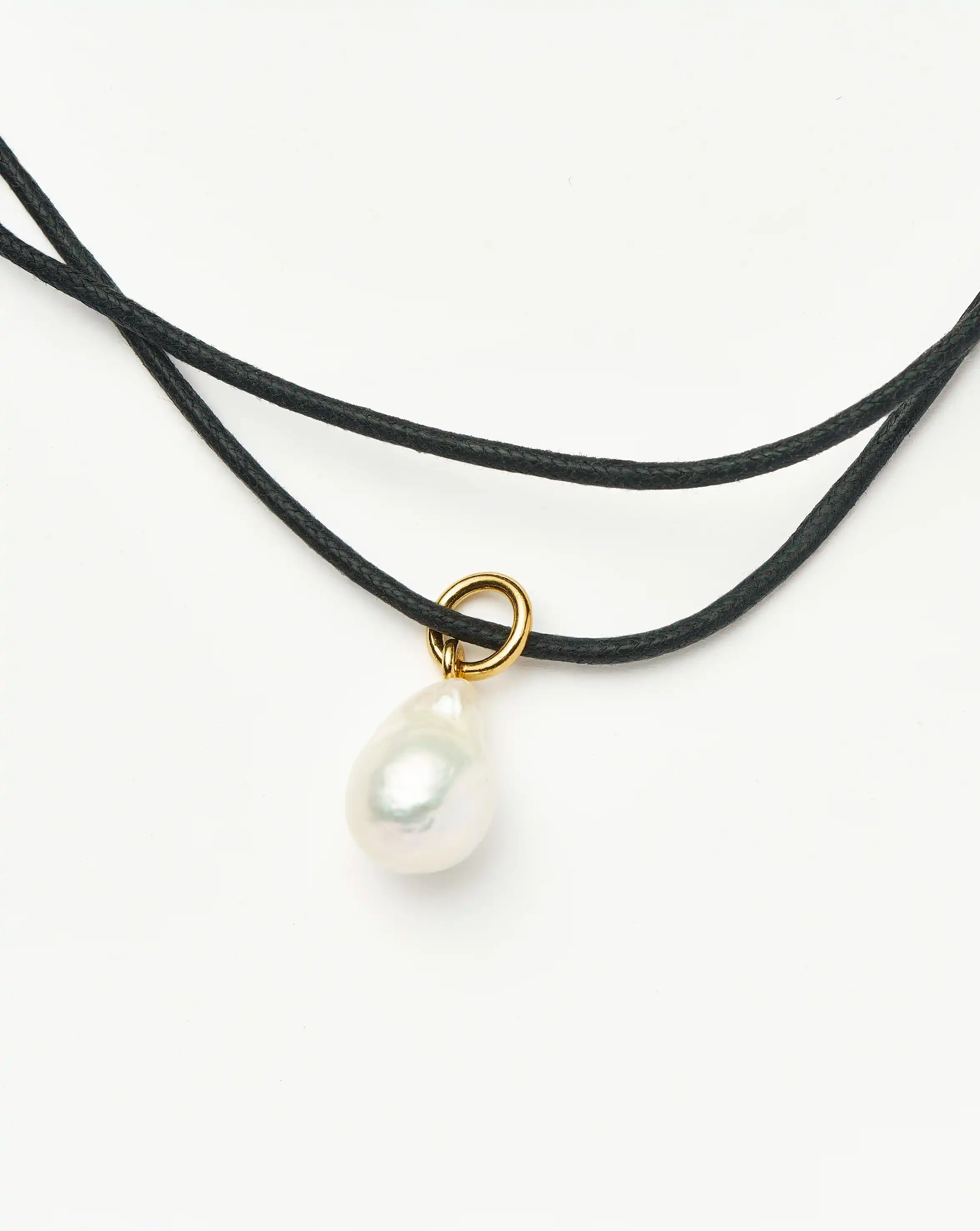 Baroque Pearl Necklace 18k Gold Vermeil Cord Chain - Elegant Pearl Jewelry for Women, Gift for Her, Perfect for Weddings, Parties & Special Occasions