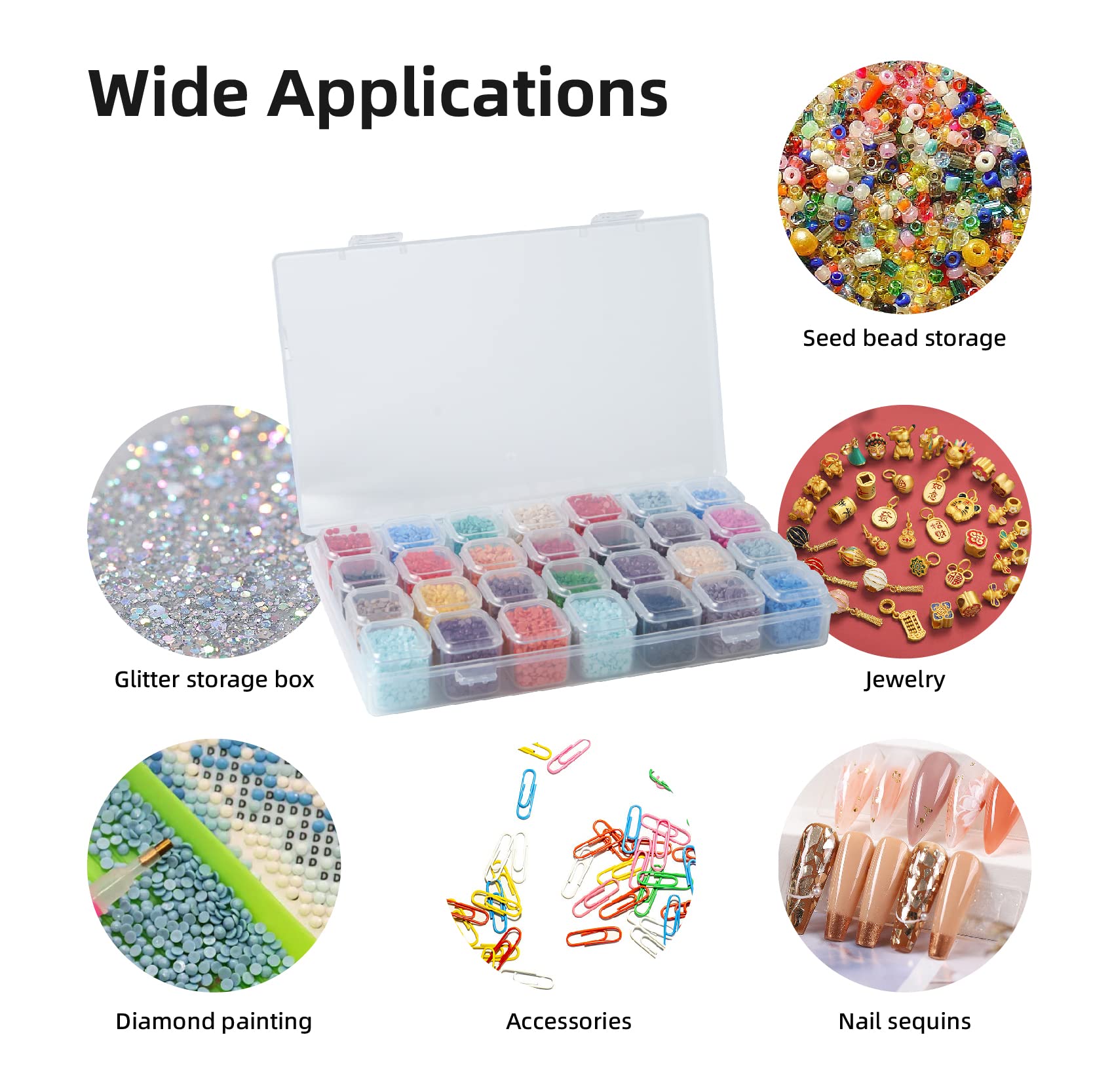 56PCS Diamond Painting Kit for Adults - DIY Art Tools with Multiple Sizes Painting Pens, Tweezers, Glue & 28 Grid Storage Box | Perfect for Home Decor, Gift Making & Stress Relief Crafts