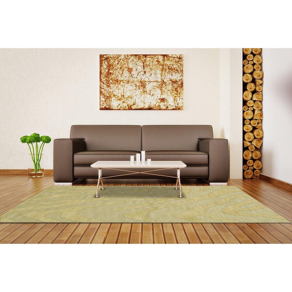 Dalyn Rugs Dover DV2 Area Rug 6x9 Feet, Soft Mint Green Modern Design - Perfect for Living Room, Bedroom, or Office Decor