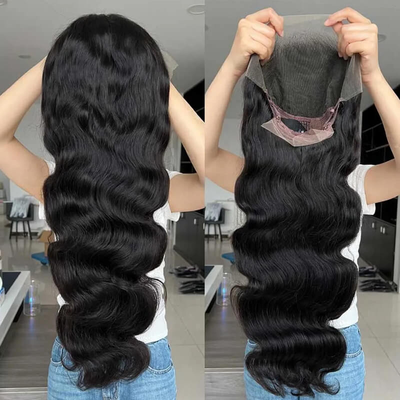 15A Grade eullair Super Double Drawn 13x4 HD Transparent Lace Front Wig - 100% Human Body Wave Hair with Full Ends for Natural Look | Perfect for Daily Wear, Cosplay & Special Occasions