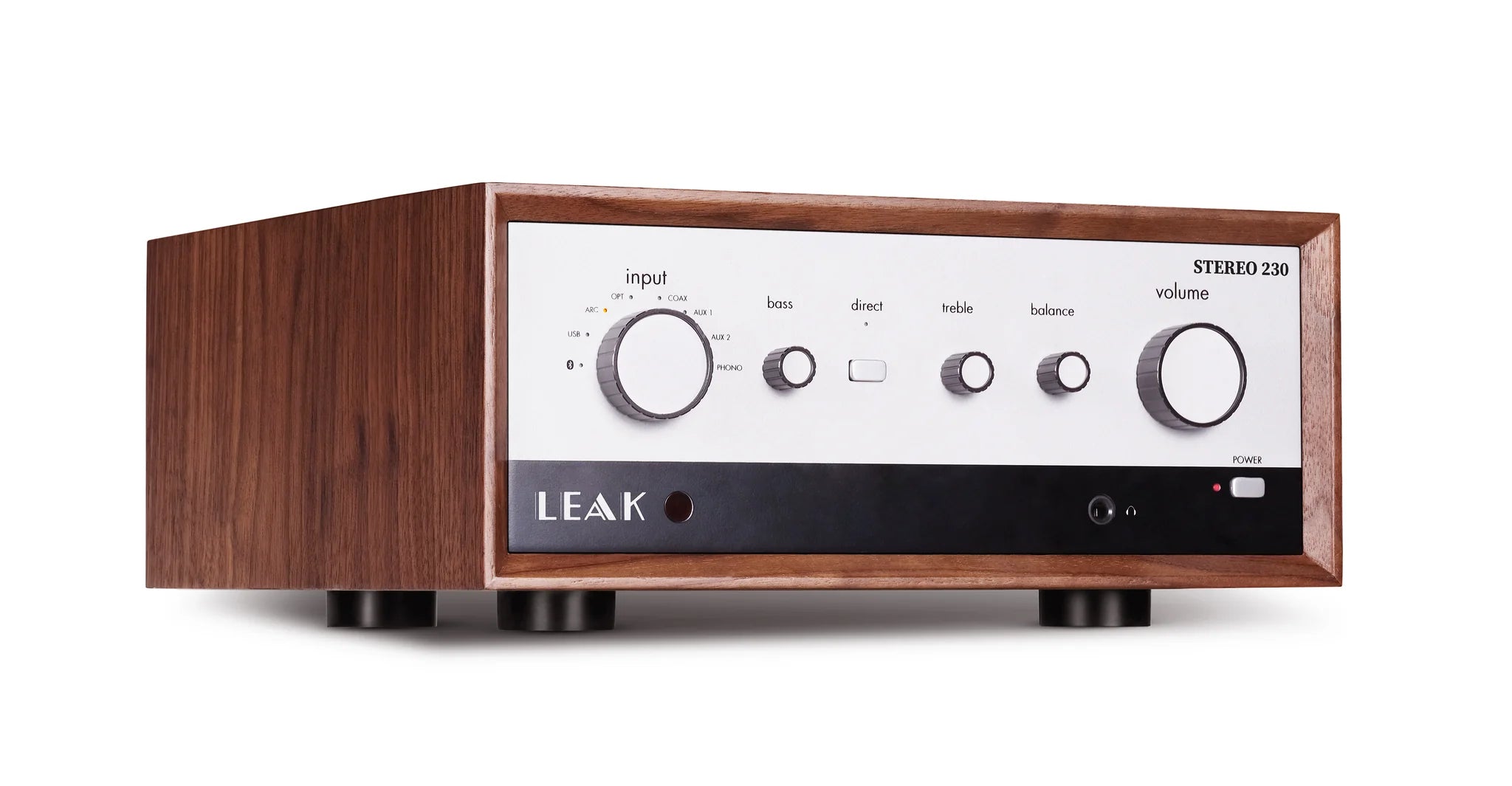 LEAK Stereo 230 Integrated Amplifier - High Fidelity Audio System with Walnut Finish | Perfect for Home Theater & Music Listening