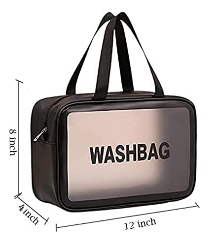 Premium Handcuffs Wash Bag Organizer for Men & Women - Large Capacity Toiletry & Cosmetic Travel Bag (Black, 20 MM) - Perfect for Travel, Gym, and Daily Essentials Storage