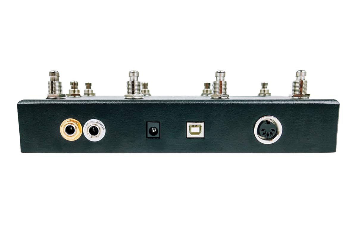 Looptimus USB MIDI Foot Controller for Guitar & Bass - Hands-Free Music Pedal for Live Performances & Studio Recording