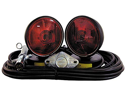 TL257M Magnetic Tow Lights with Cord - 4 Prong Plug & Case Included - Durable Incandescent Bulb for Towing Safety - Perfect for Tow Trucks, Rollbacks, Car Haulers & Carriers - Ideal for Nighttime Towing, Roadside Assistance & Vehicle Transport