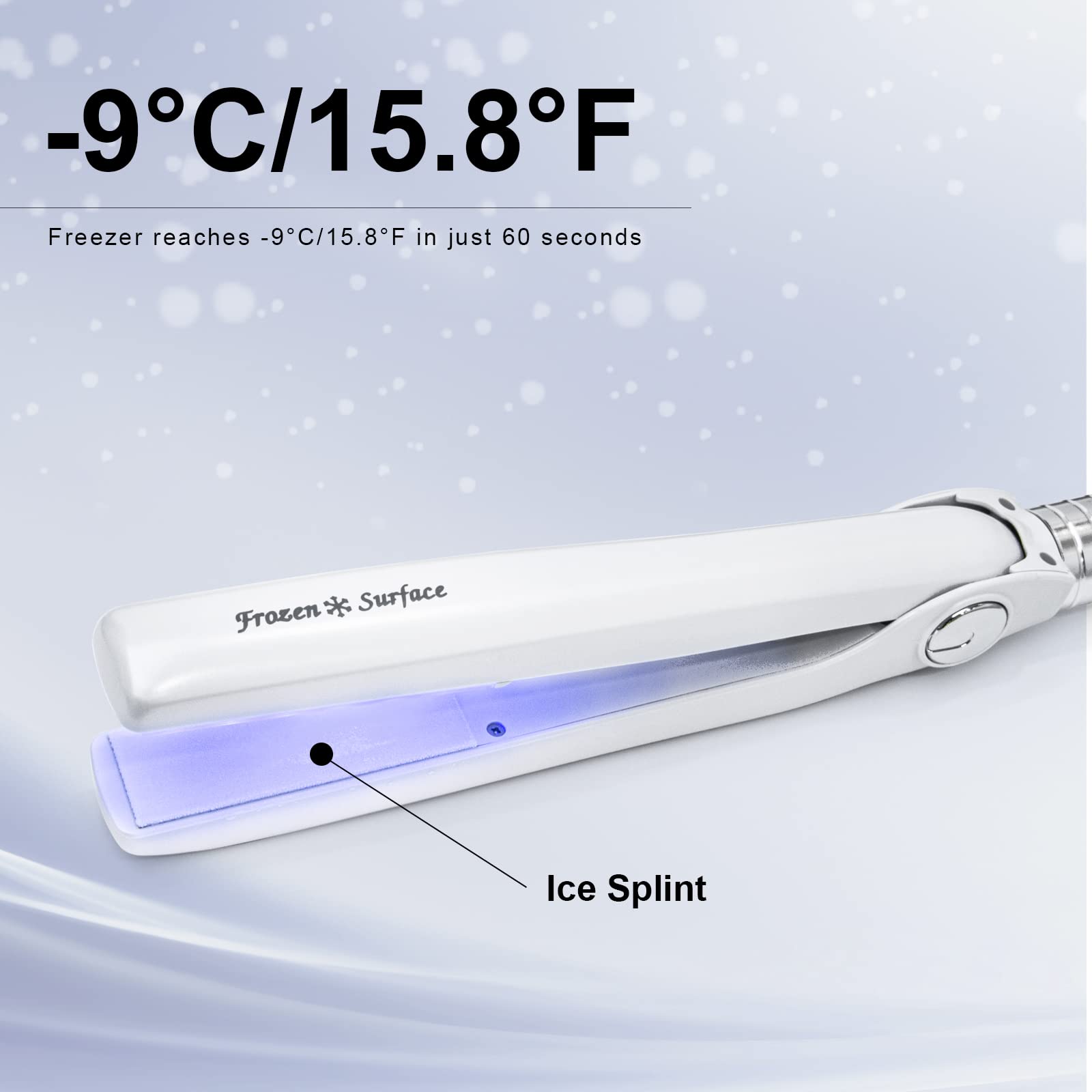 Elitzia ET1410 Upright Frozen Flat Hair Iron for Hair Coloring & Repair - Salon-Grade 15.8F Styling Tool for Damaged Hair | Perfect for Home Use & Professional Hairdressing Salons