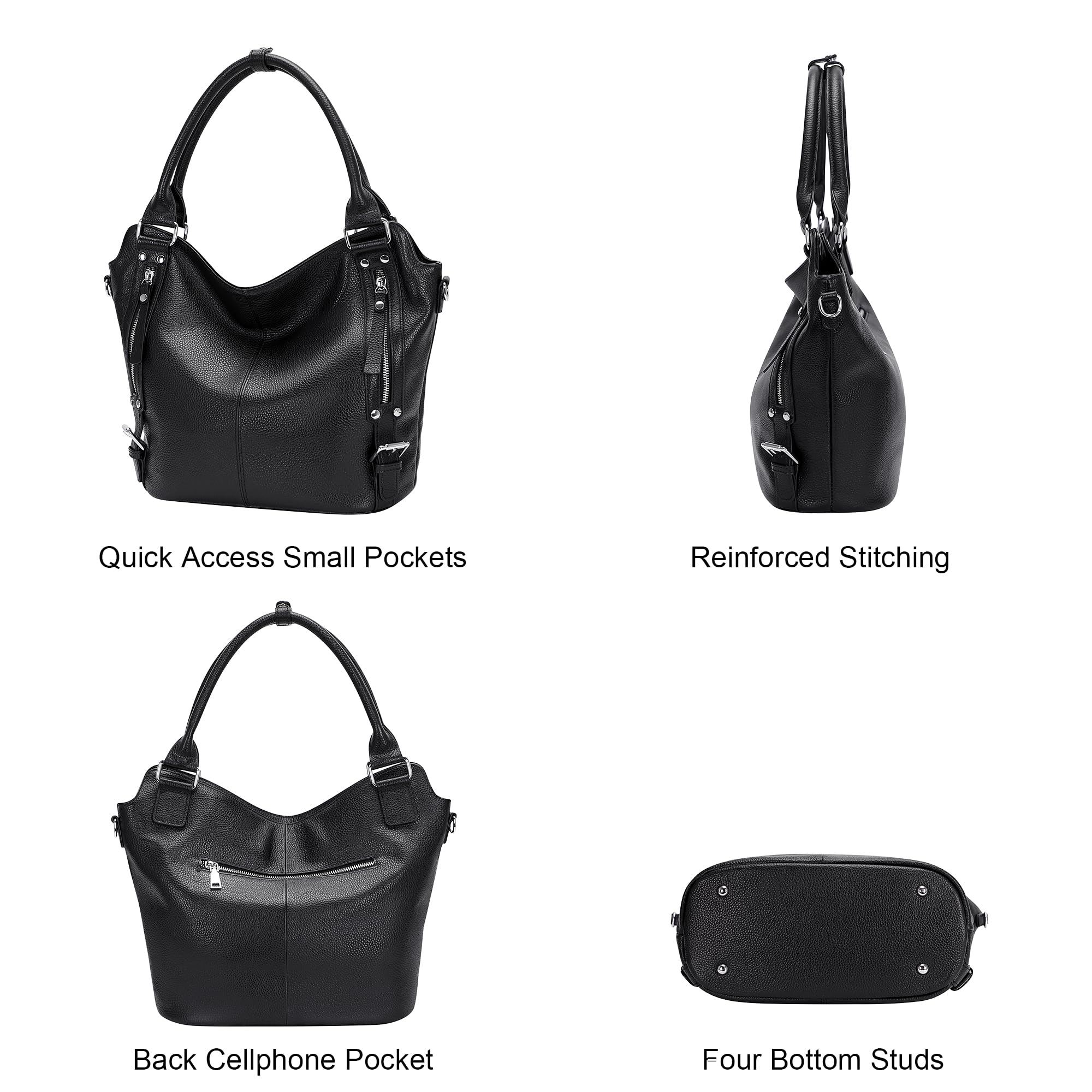 Genuine Leather Handbags for Women - Stylish Hobo Shoulder Bags & Ladies Tote Purse | Perfect for Work, Travel & Everyday Use