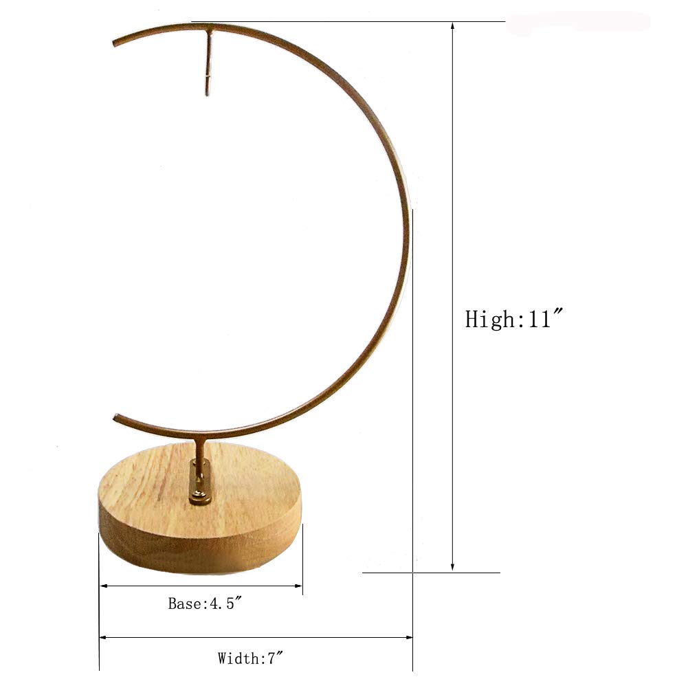 YY YEARCHY Metal Air Plant Stand - Gold Hanging Terrarium Holder for Glass Globe, Flower Pot & Display Decor | Perfect for Home, Office & Garden Decorations