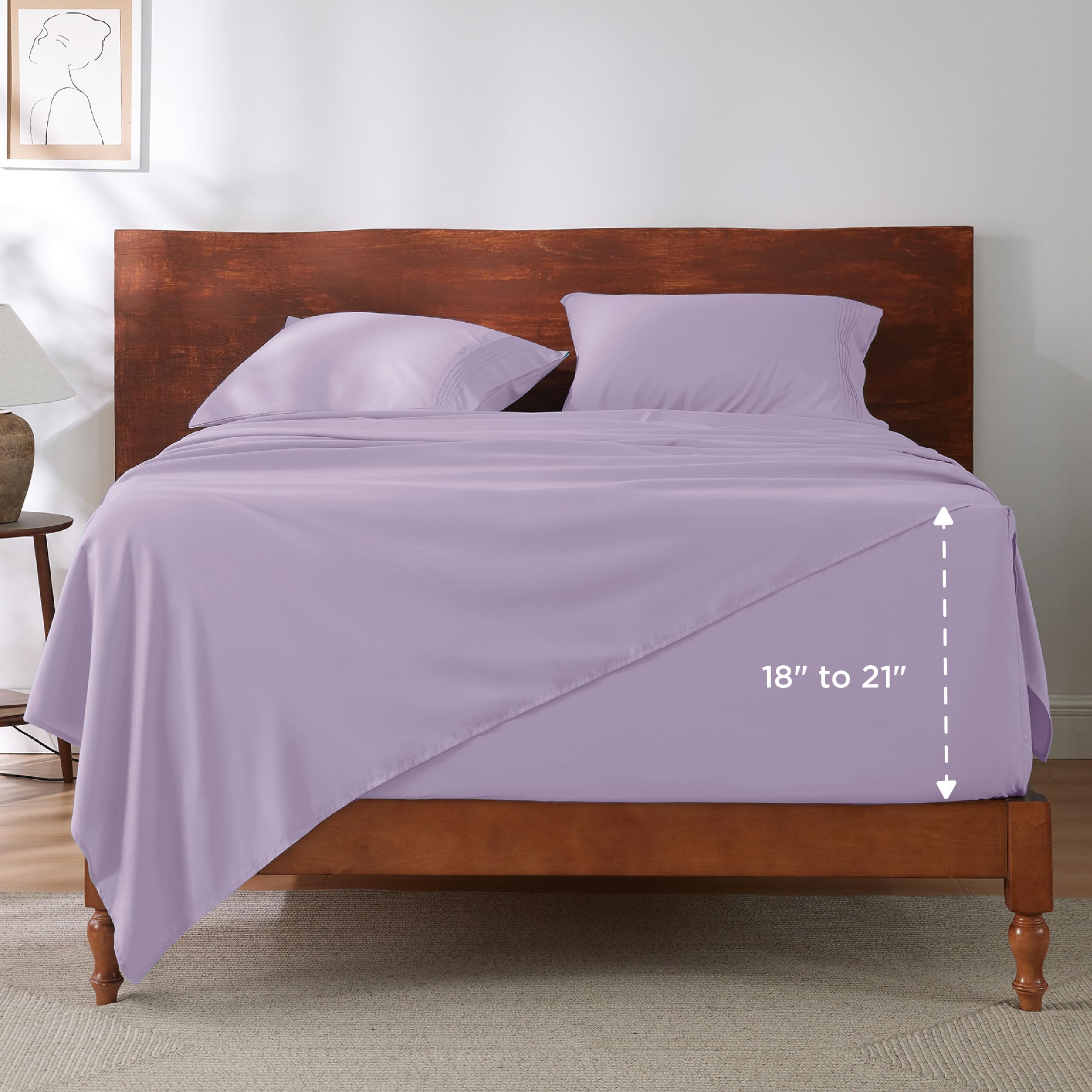 Bedsure GentleSoft Twin XL Sheets Set - Ultra Soft & Breathable Dorm Bedding, Moisture Wicking Cooling Extra Long Twin Sheets with Deep Pocket (Fits 21