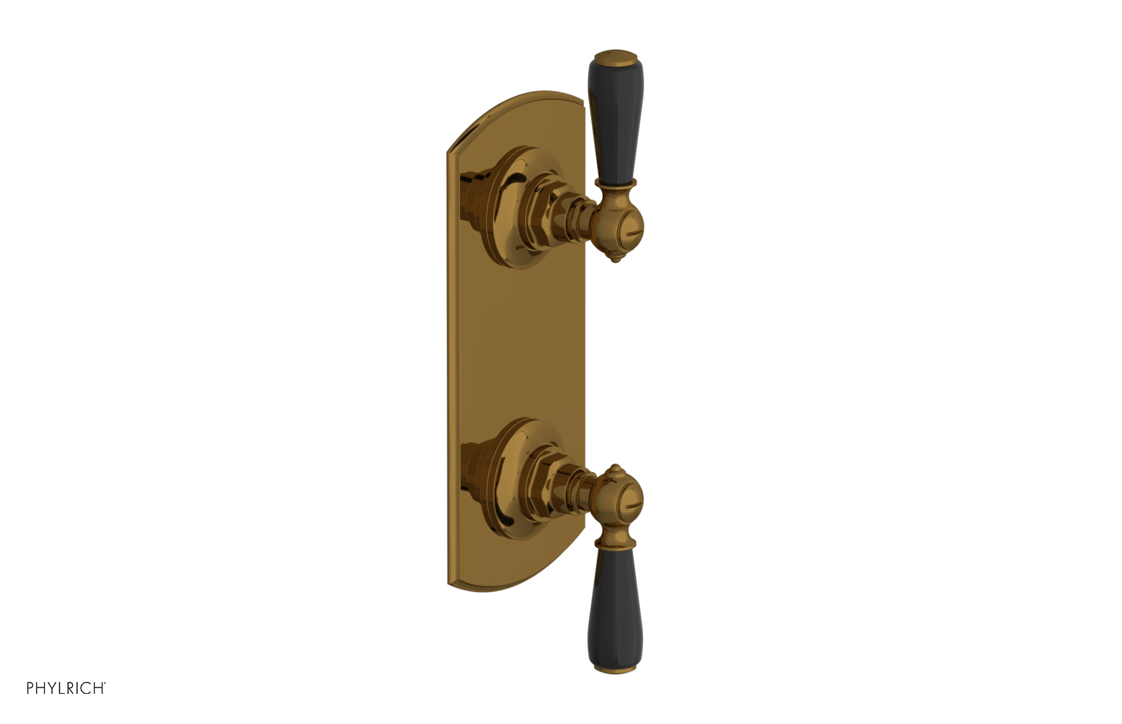 Jamestown Thermostatic Shower Valve with Volume Control & Diverter - Black Accent Trim - Perfect for Modern Bathroom Renovations & Spa-Like Shower Experiences