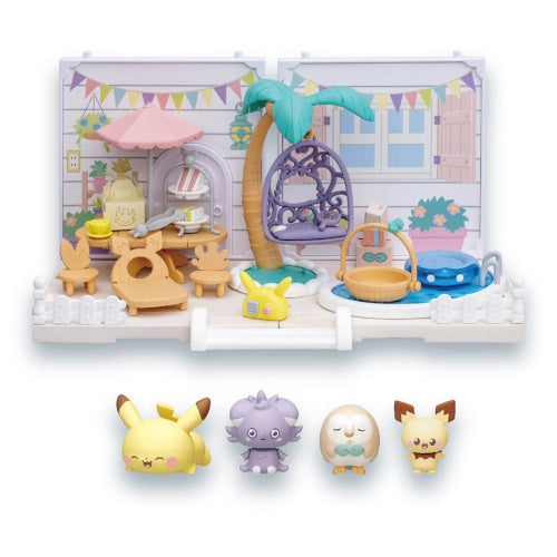 Pokemon Peaceful Place House Miniature Doll Set - Cute Collectible Figures for Display, Gifts & Anime Decor | Perfect for Bedroom Shelves, Office Desks & Pokemon Fan Collections