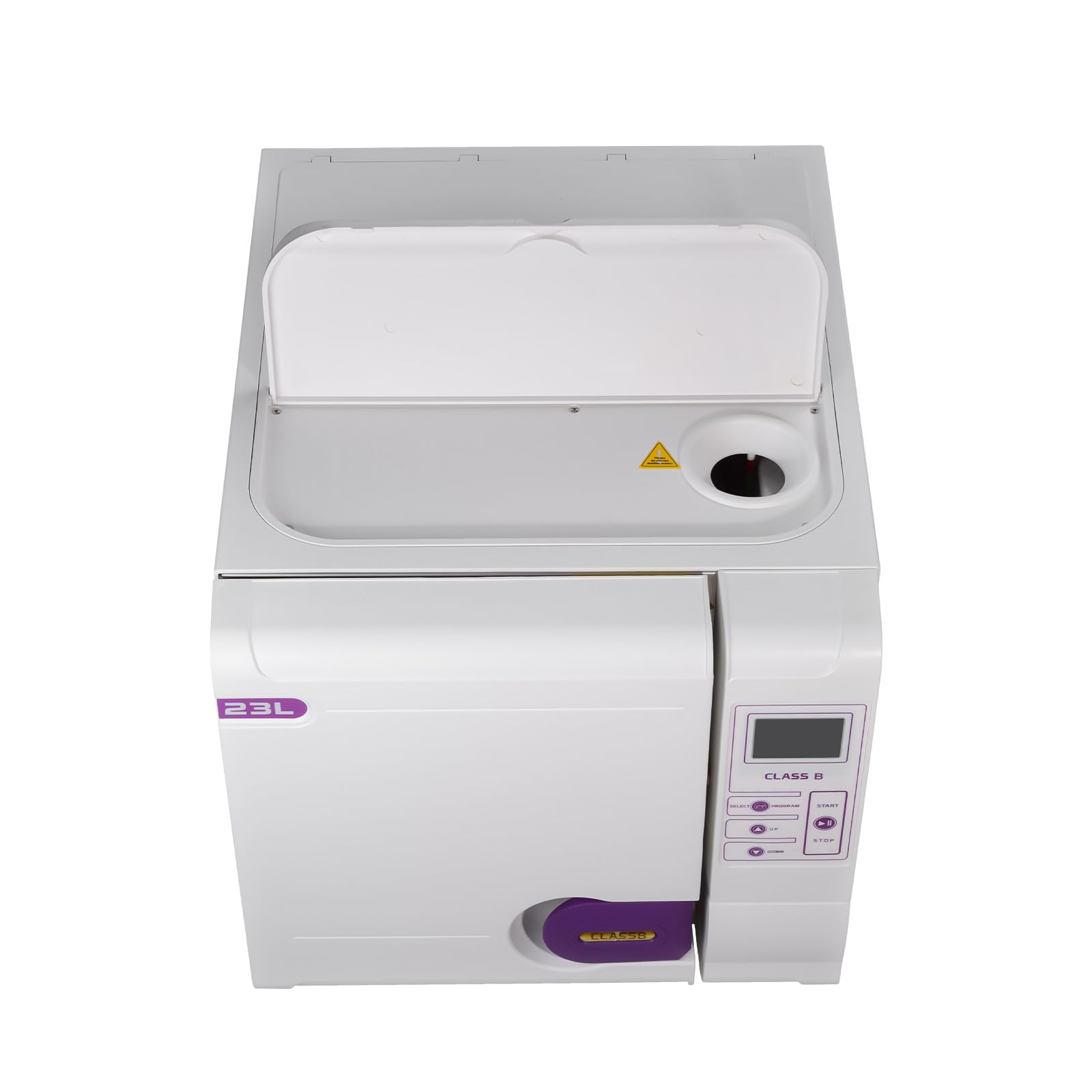 EustomA 18L/23L Class B Autoclave Sterilizer - Full Automatic, 3 Pre-Vacuum Cycles, Blue LCD Display, Benchtop Lab Equipment for Dental Clinics, Hospitals & Laboratories (JQ-23 23L Model) - Perfect for Medical Instrument Sterilization and Laboratory Use