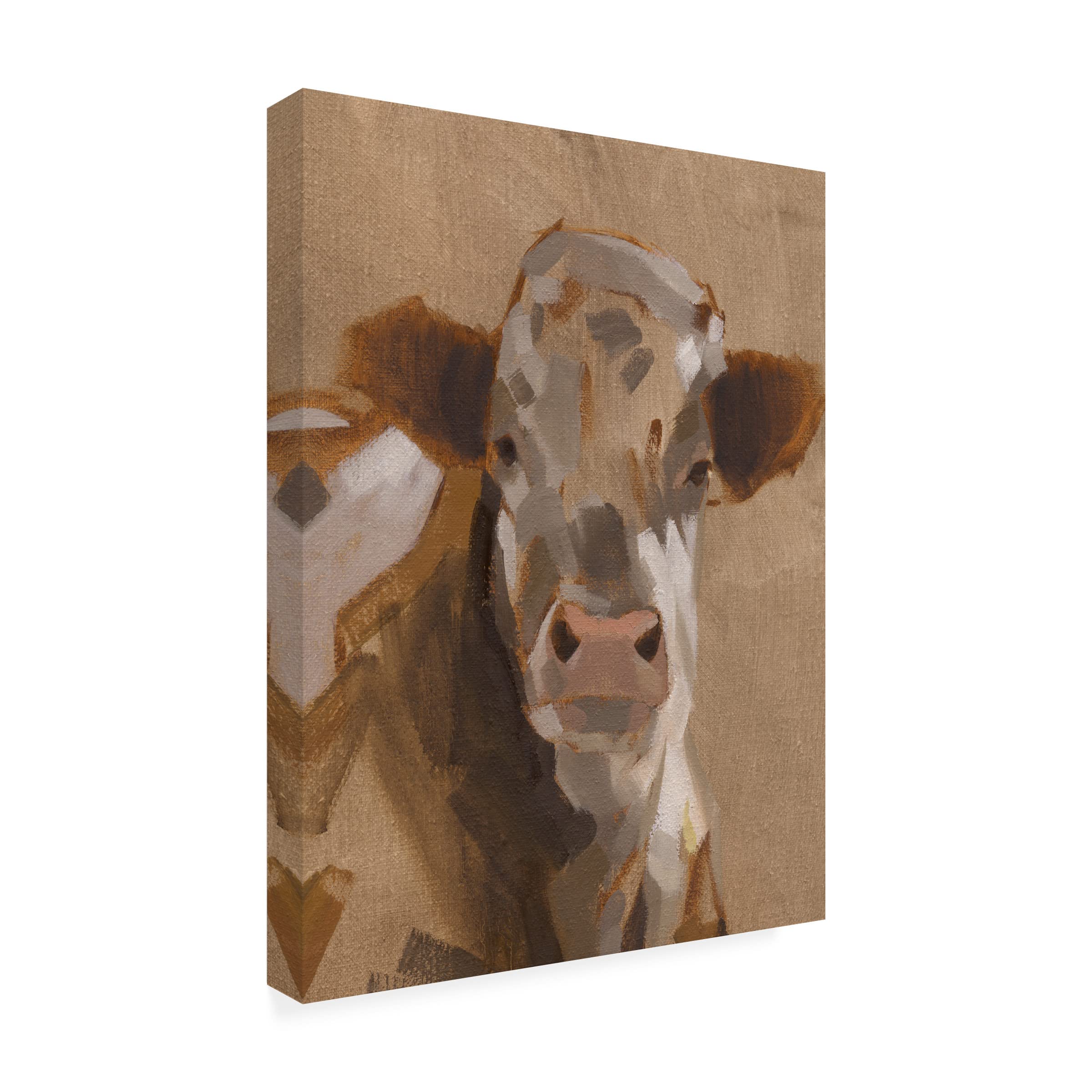 Jacob Green East End Cattle II Canvas Art Print - Premium Trademark Fine Art Wall Decor for Living Room, Bedroom & Office