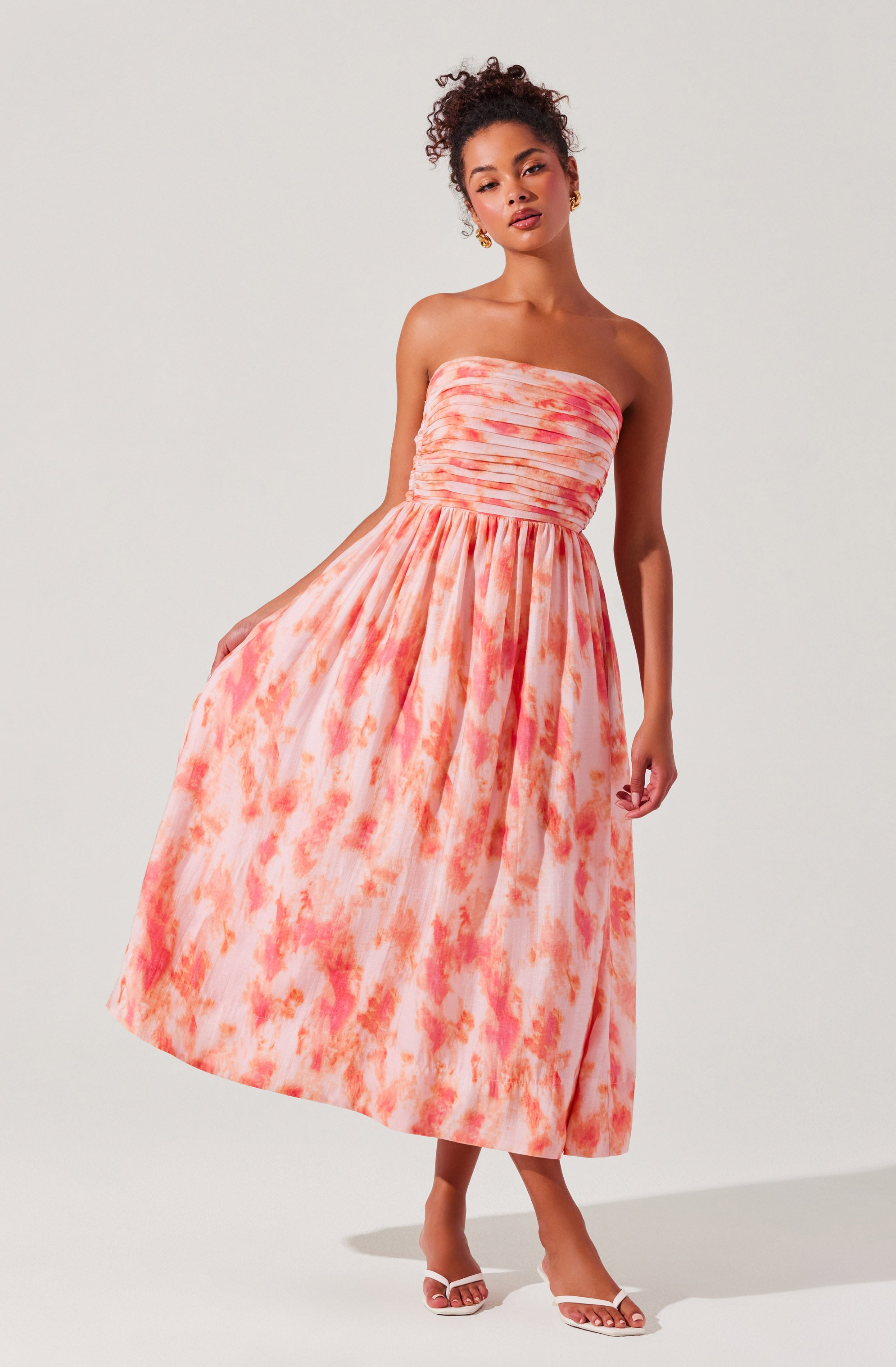 Coral tie dye