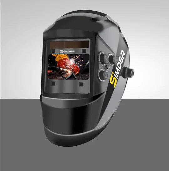 SSimder Auto Darkening Welding Helmet RLM 800 - True View Lens for Arc Tig Mig Welding | Solar Powered with Adjustable Shade 5-13 | Ideal for Metal Fabrication, Construction & DIY Projects