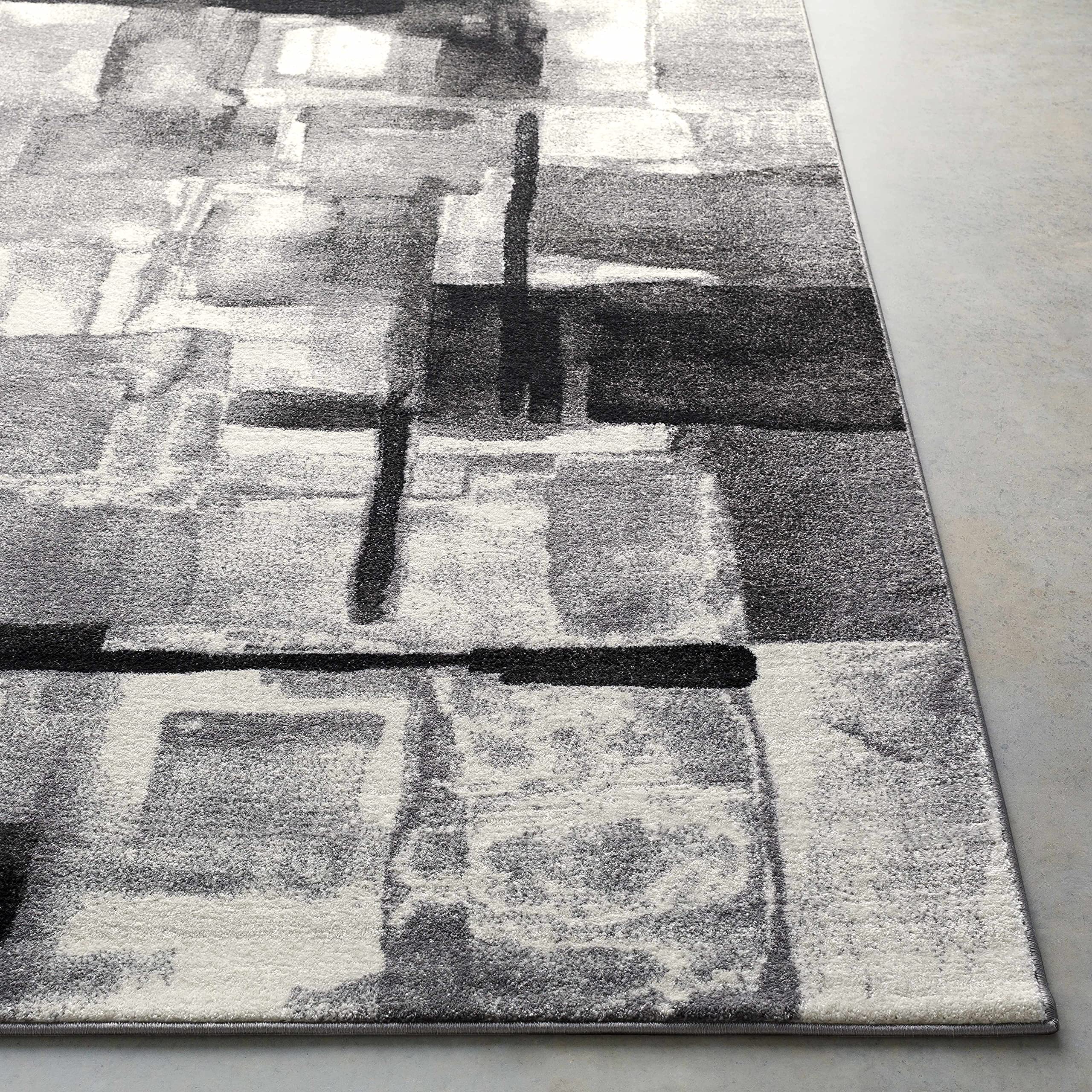 Hauteloom Porterville Modern Area Rug for Living Room & Bedroom - Soft Non-Slip 2' x 2'11