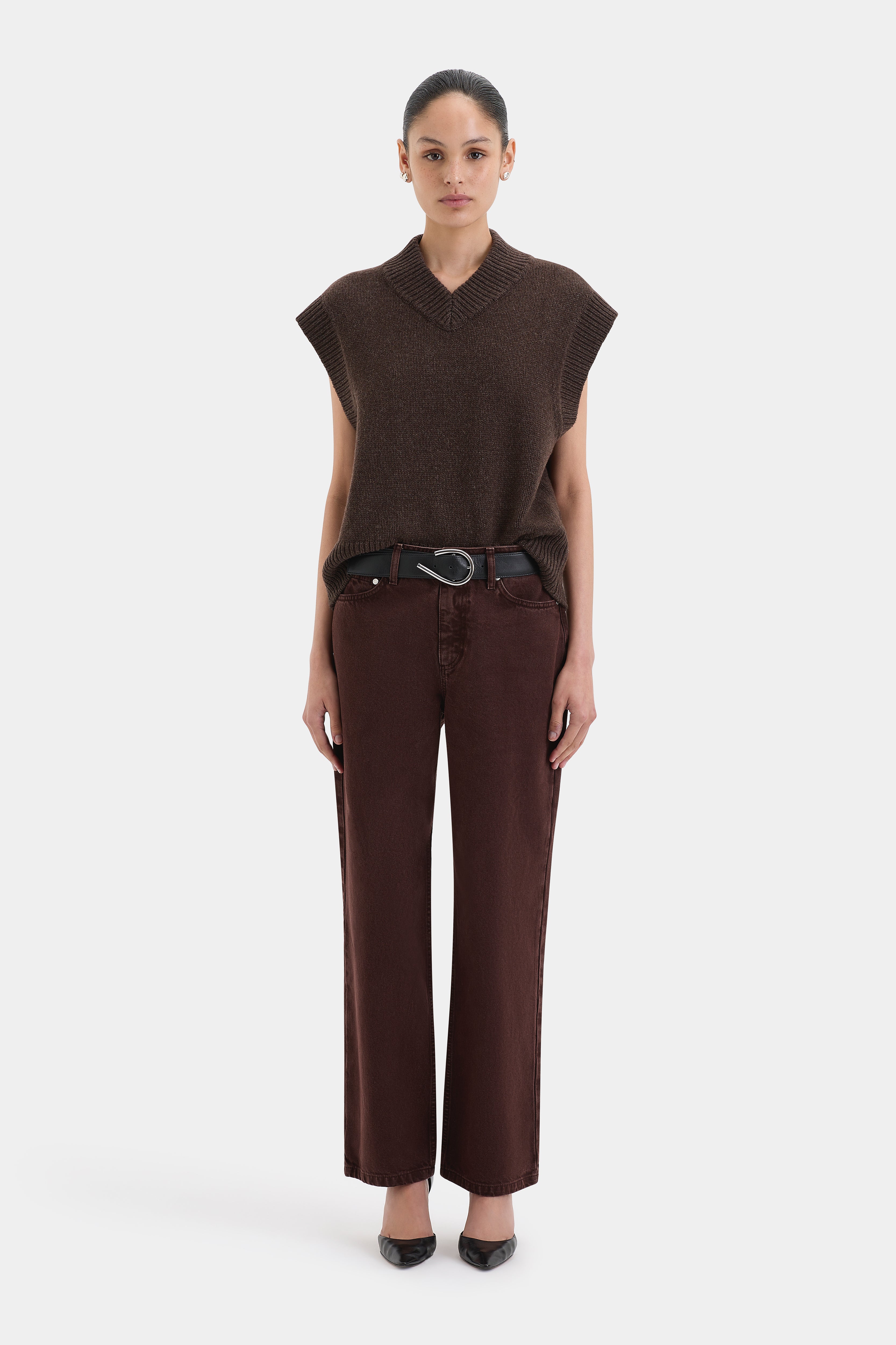 Classic Straight Leg Jeans for Women - High Waist Denim Pants with Stretch, Comfort Fit - Perfect for Casual Wear, Office & Everyday Outfits